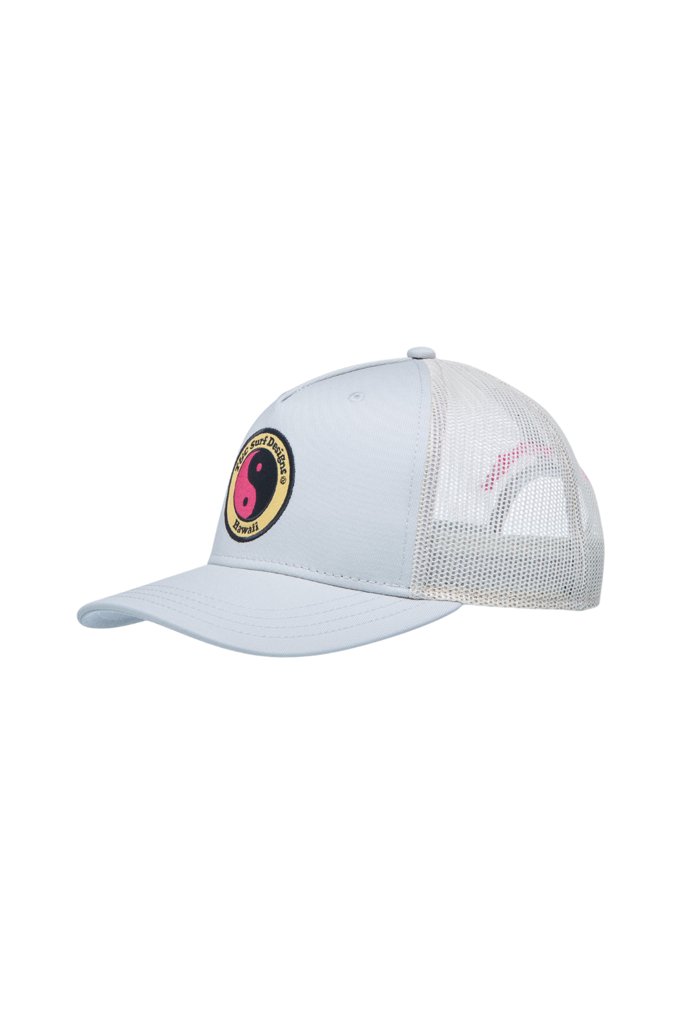T&C Surf Designs YY Plain Trucker Cap Grey\Pink Logo