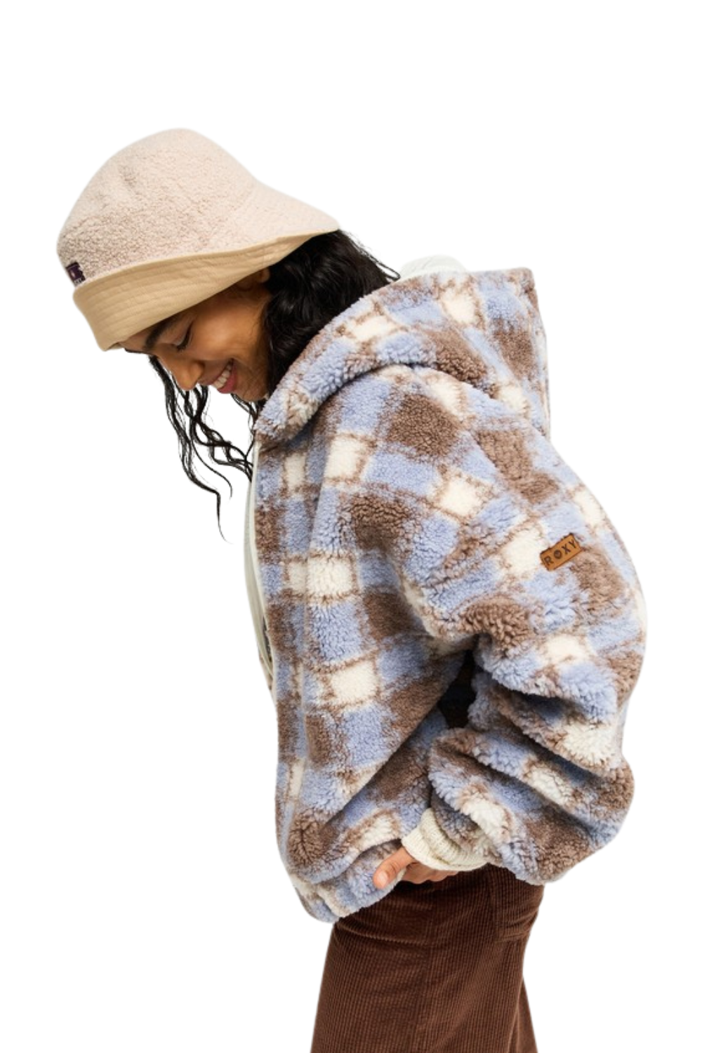 Roxy Take It Ok Womens Hooded Full Zip Fleece Coconut Milk