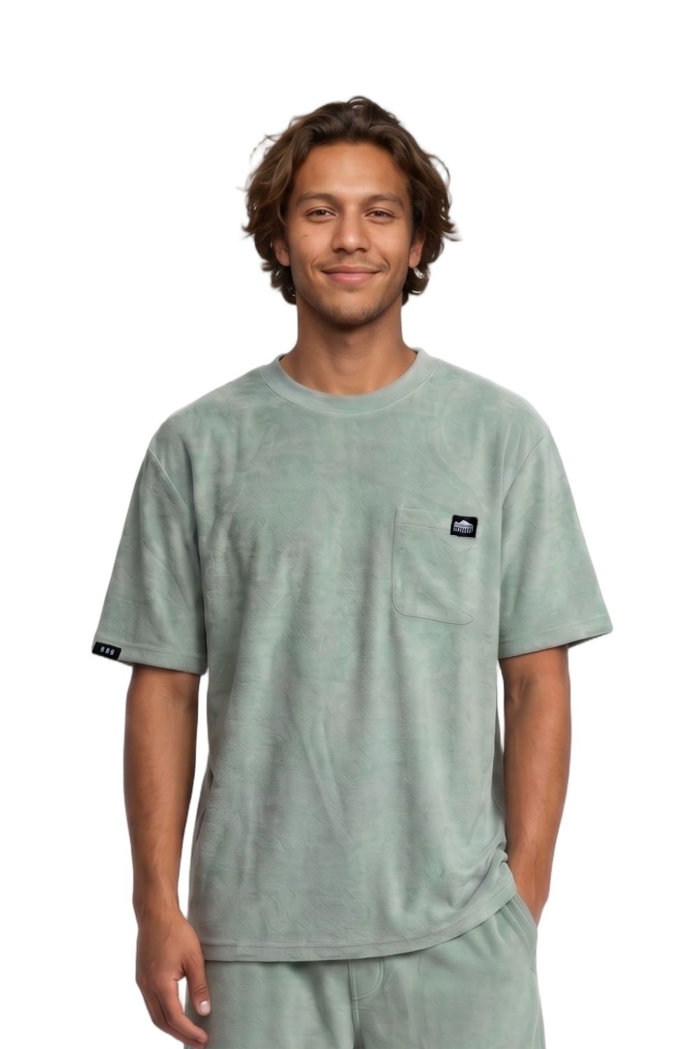 BamBooBay Lazy Terry Mens T-Shirt Aloe