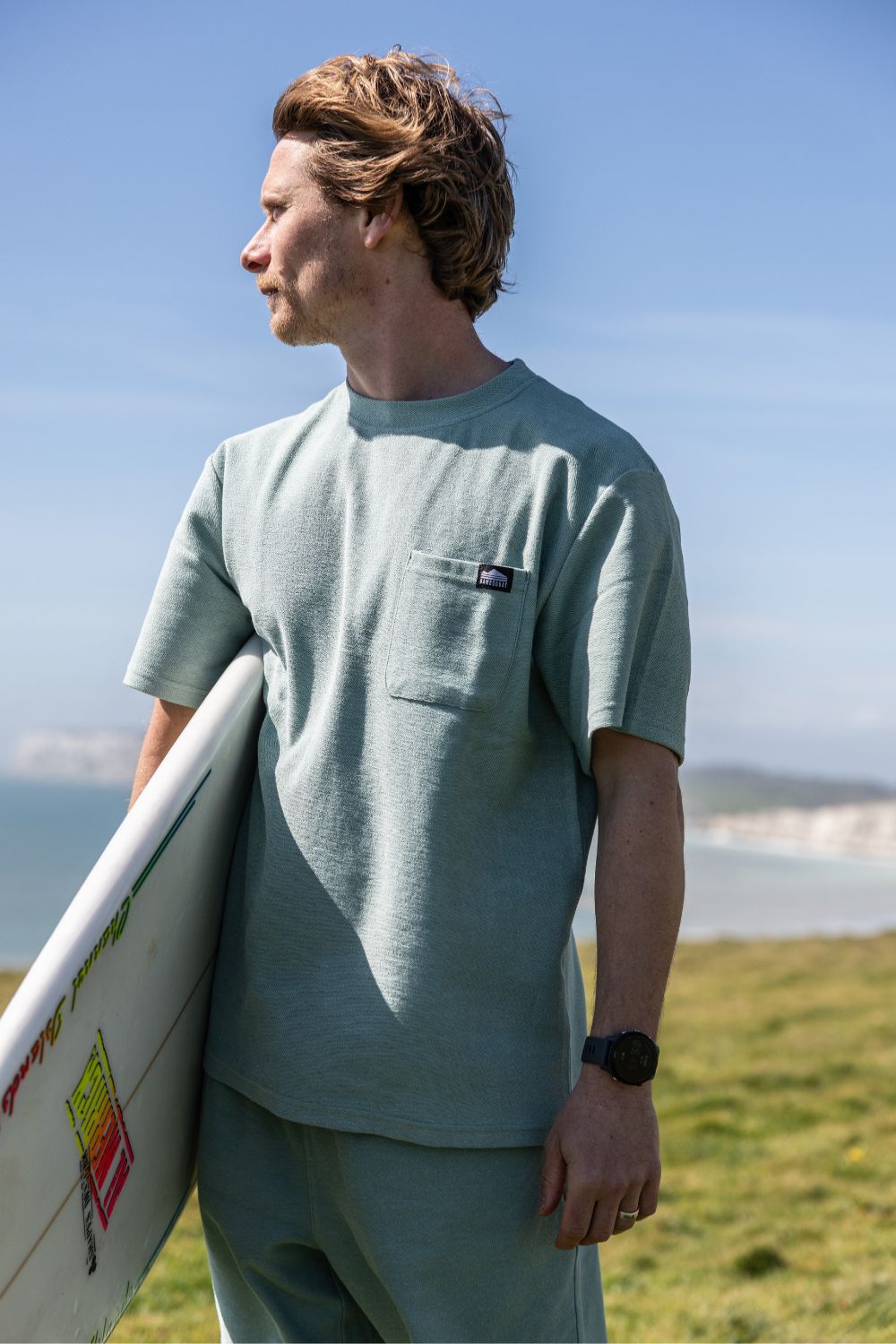 BamBooBay Lazy Terry Mens T-Shirt Aloe