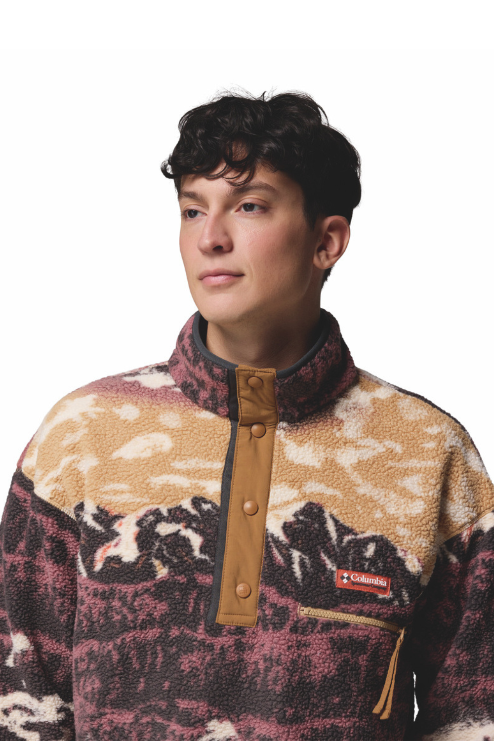 Columbia Helvetia II Printed Half Snap Fleece Camel Brown Sisters