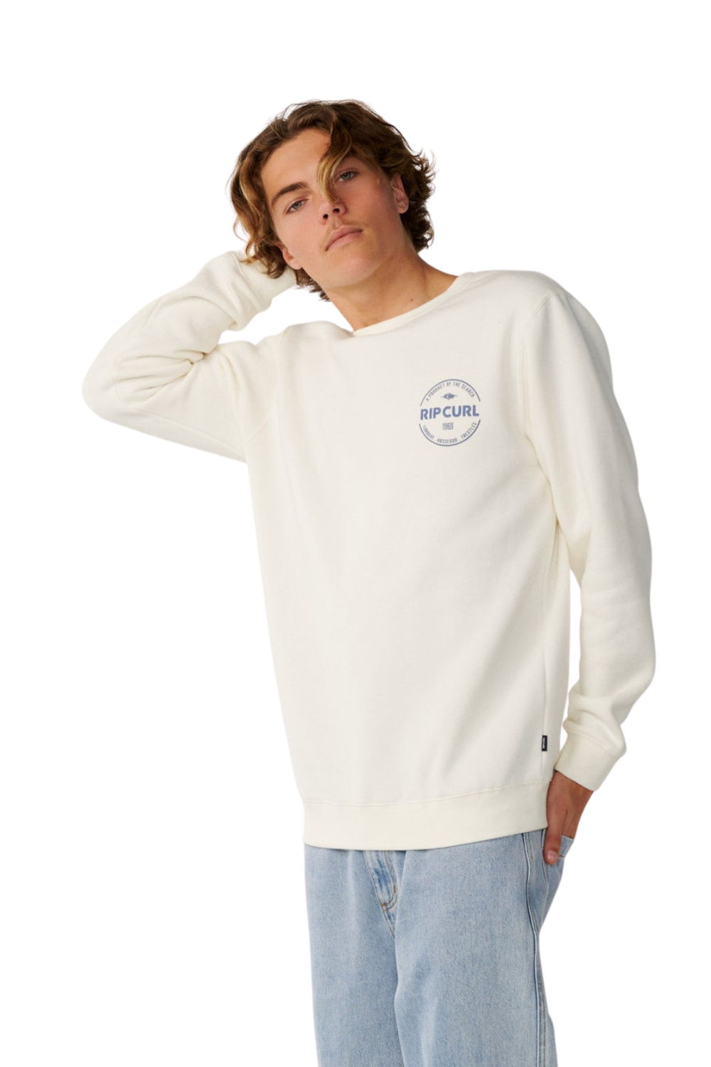 Rip Curl Staple Mens Crew Bone