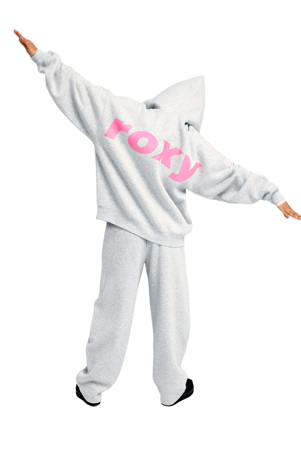 Roxy Surf Doll Hoodie Womens Oversized Hoodie Light Grey Heather