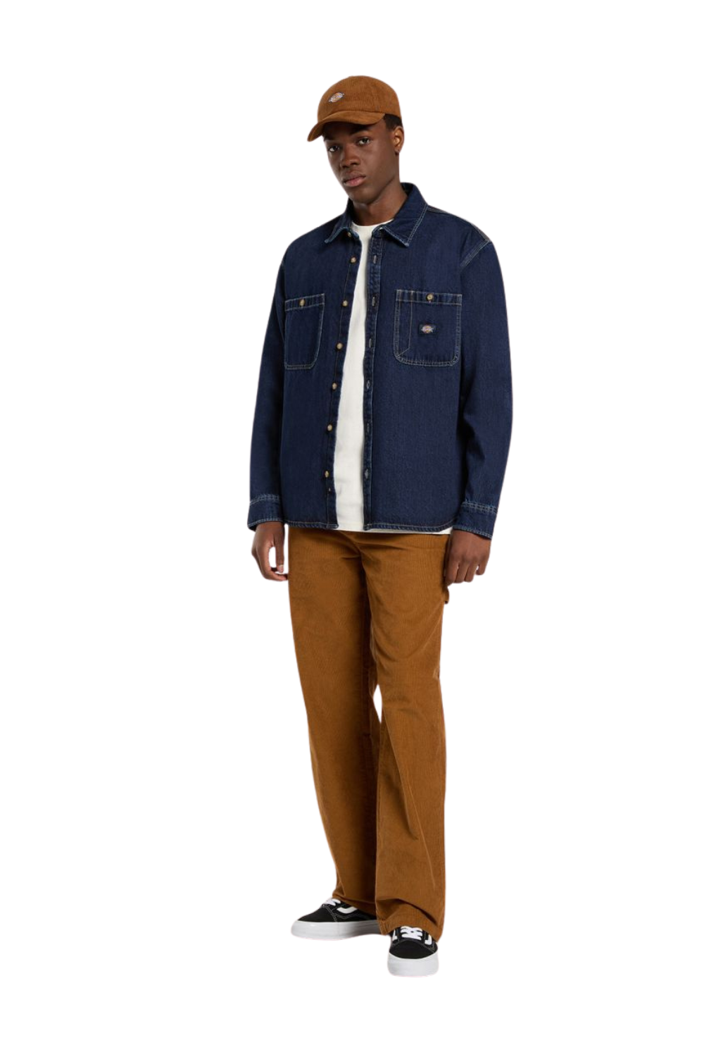 Dickies Mechanic Long Sleeve Denim Shirt Dark Indigo