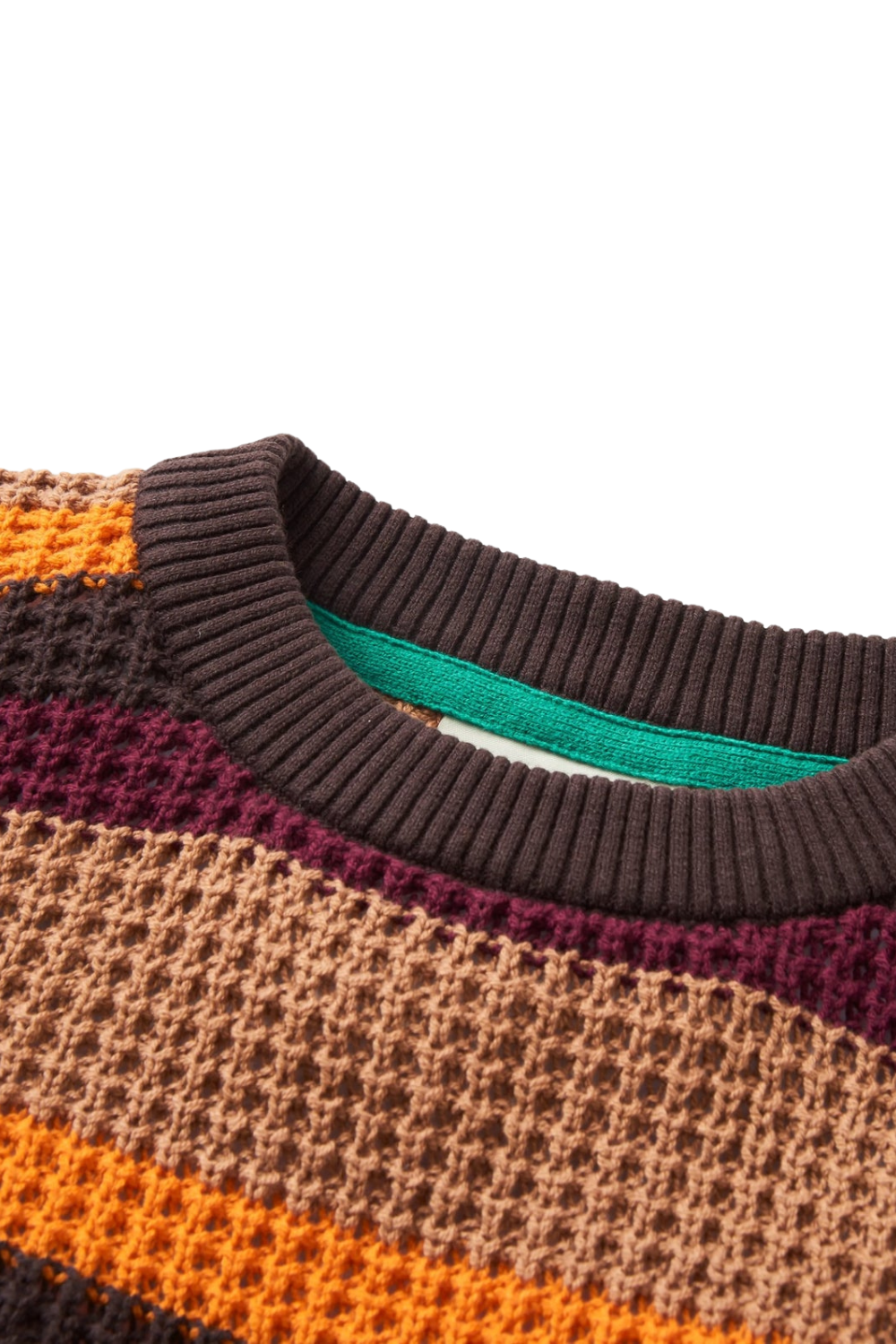 Passenger Reflection Stripey Jumper Toffee Brown Multi Stripe