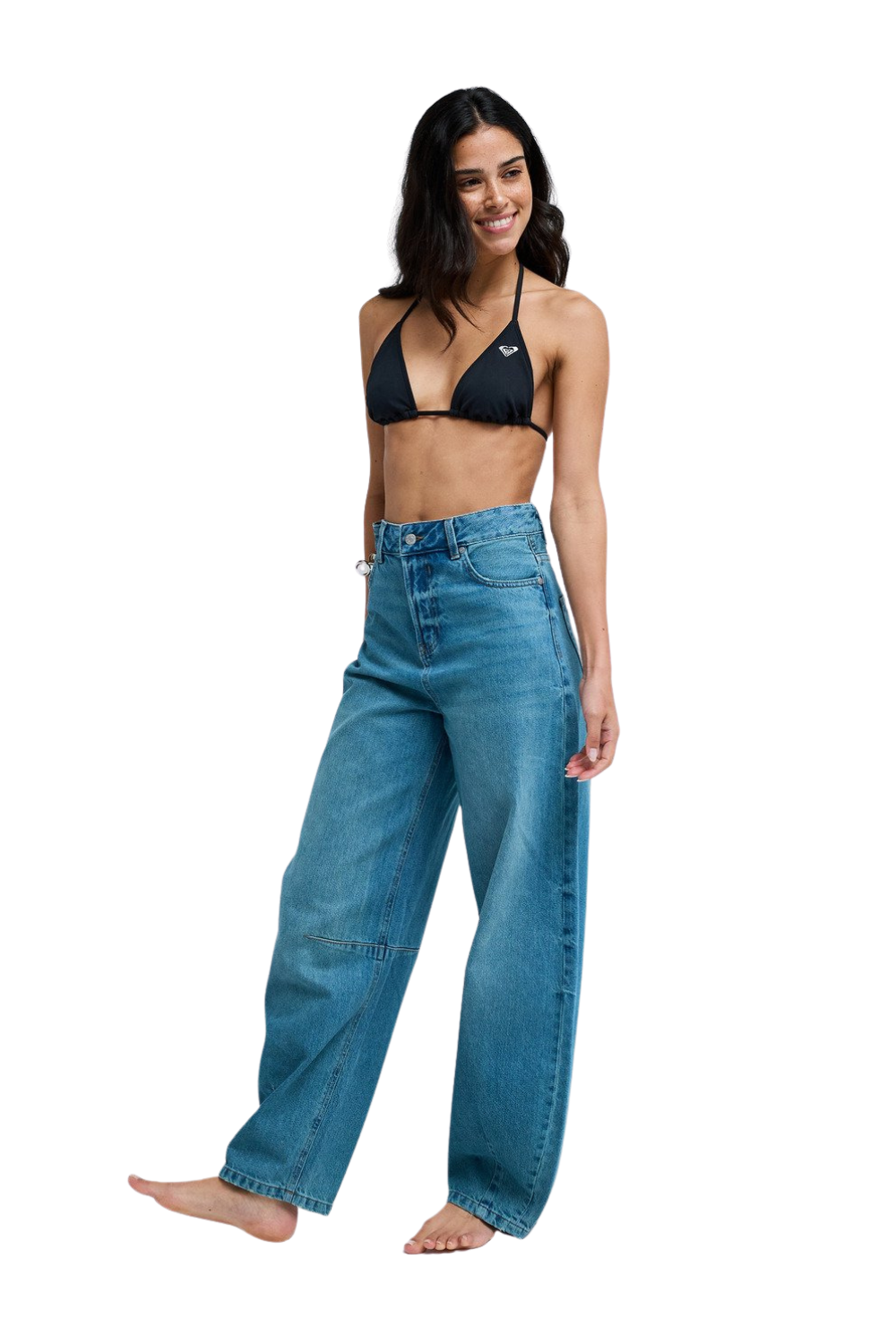 Roxy Saltywater Glow Womens Loose Fit Jeans Surf Wash Sandy