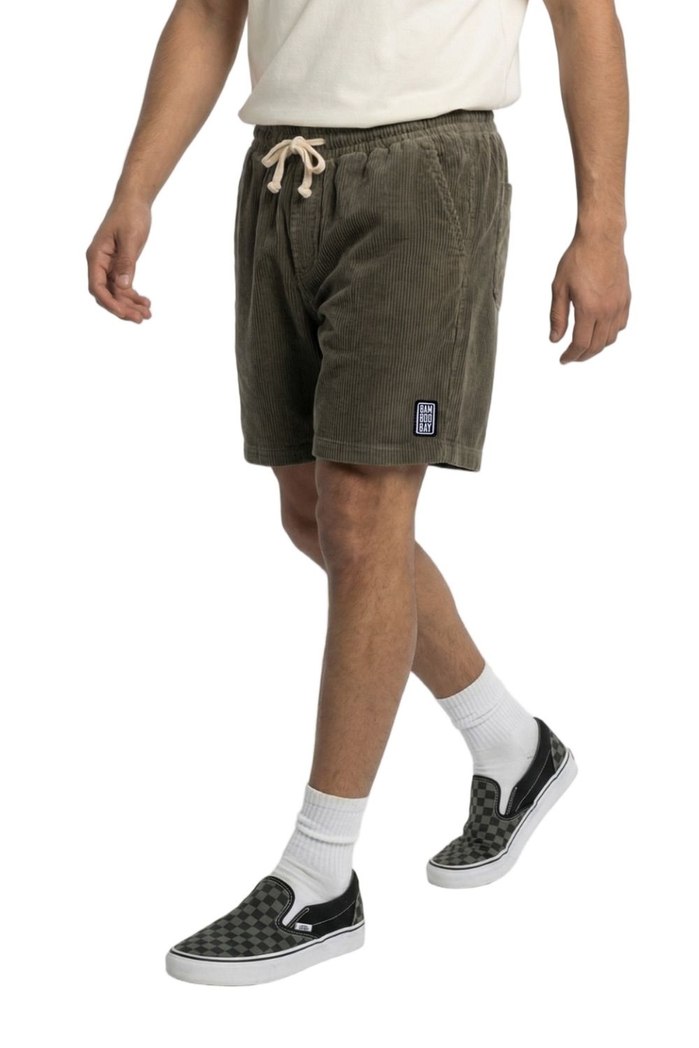 BamBooBay Chill Cord Shorts Olive