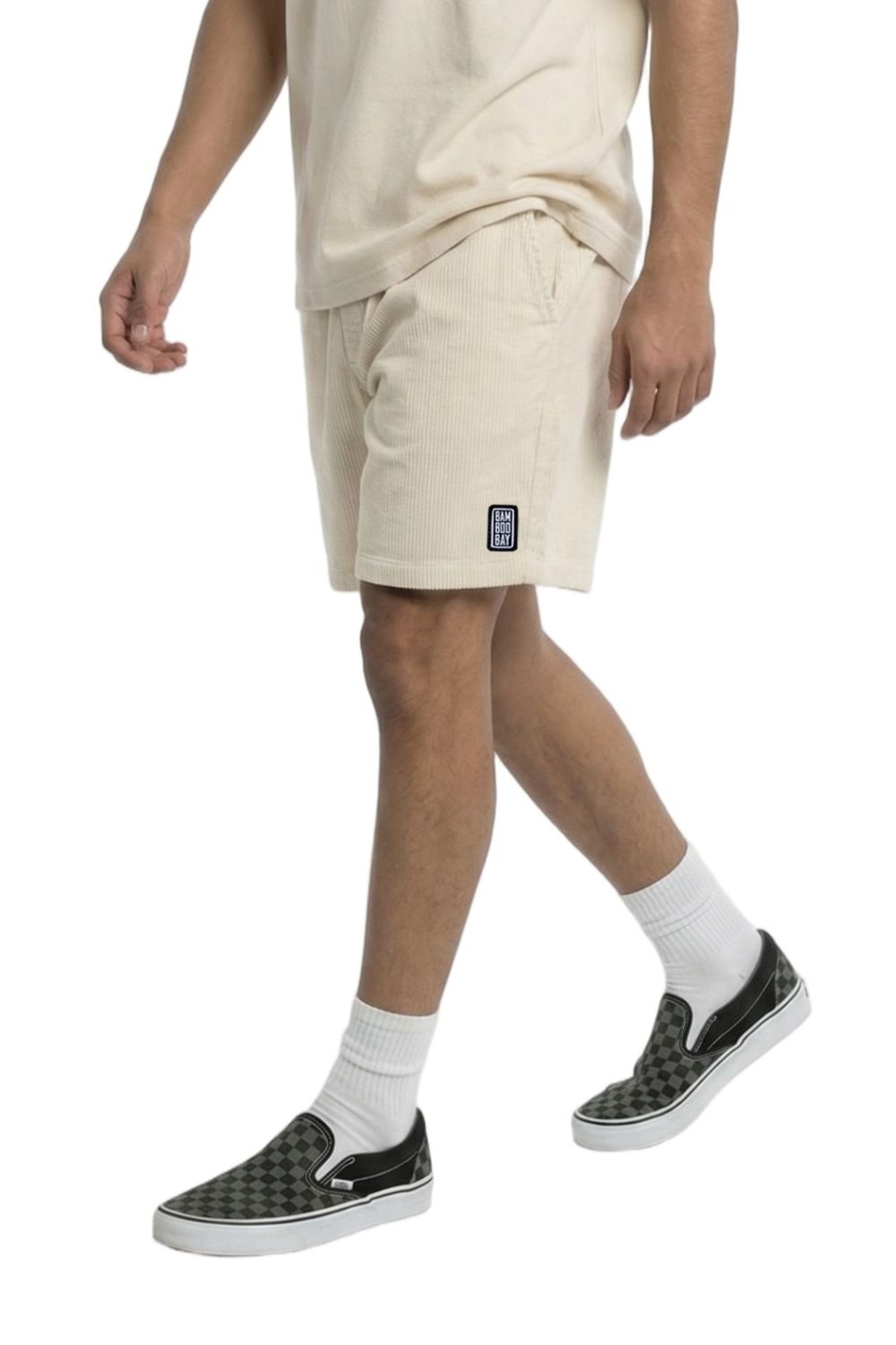 BamBooBay Chill Cord Shorts Marshmallow