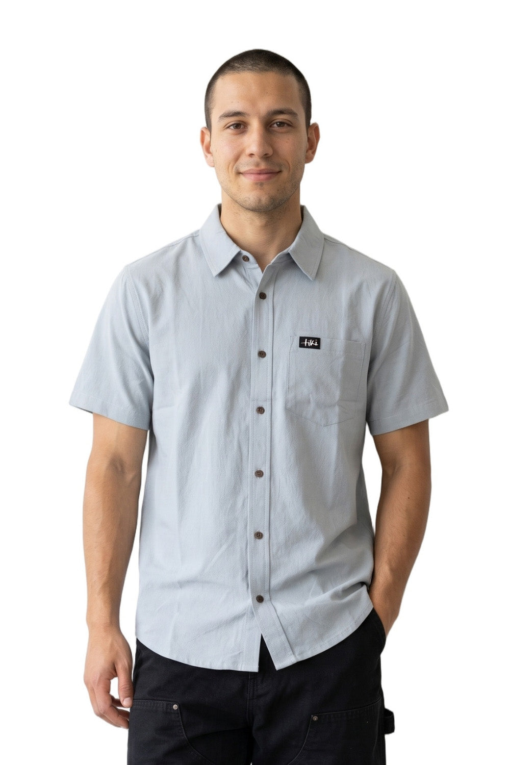 Tiki Shoreline Mens Shirt Blue