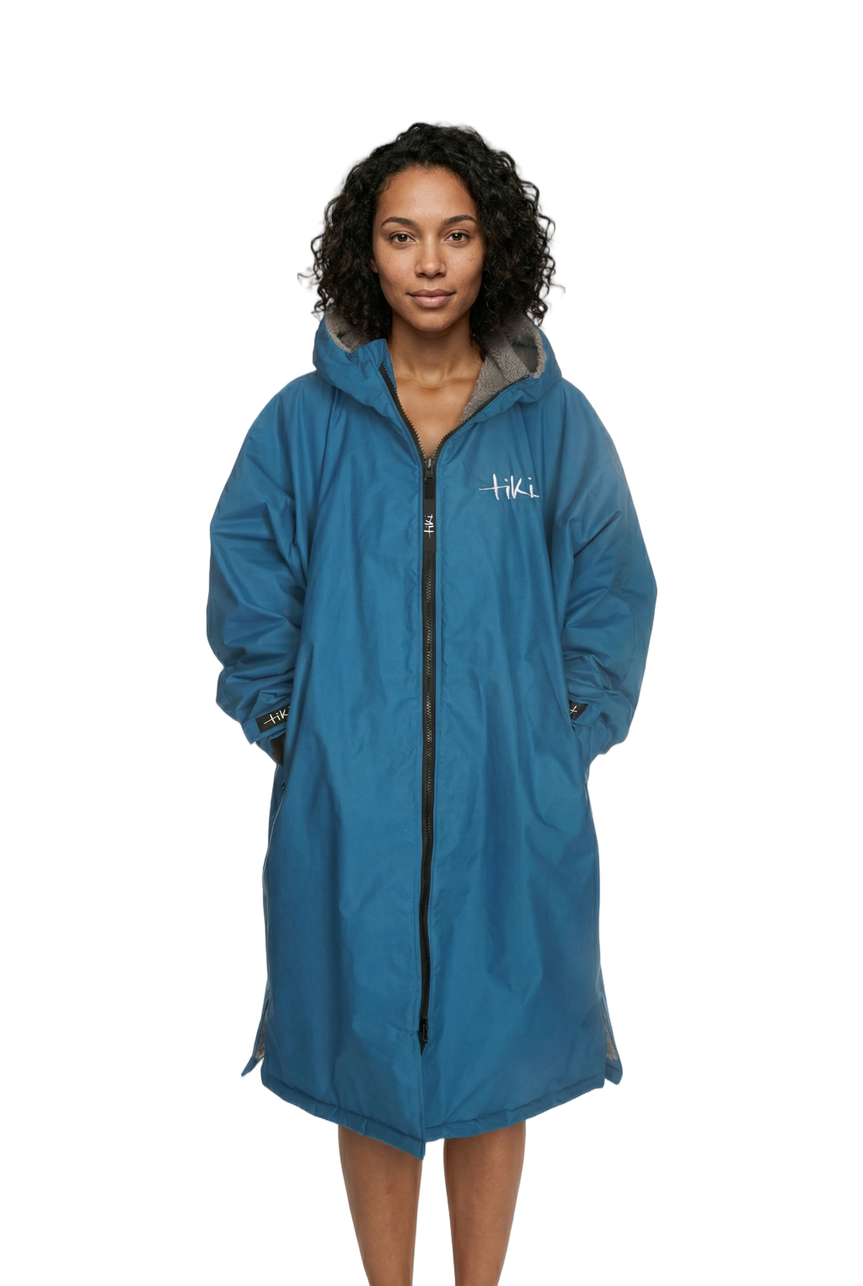 Tiki Tech Robe Teal With Grey Lining