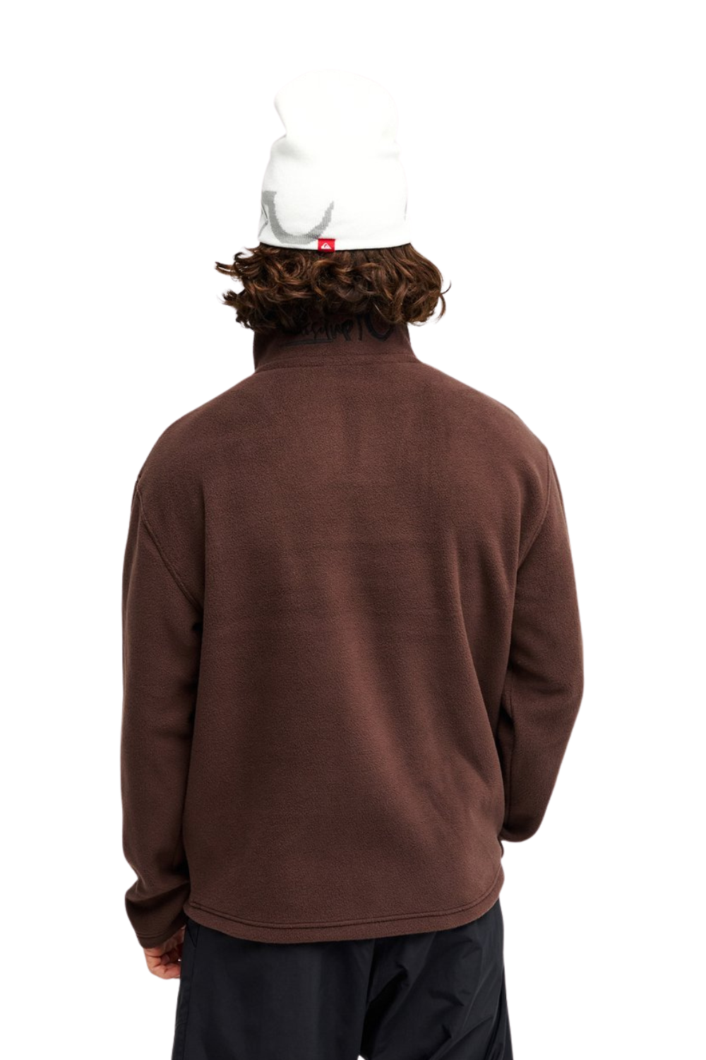 Quiksilver Young Guns Cruz Polar Mens Half Zip Fleece Java