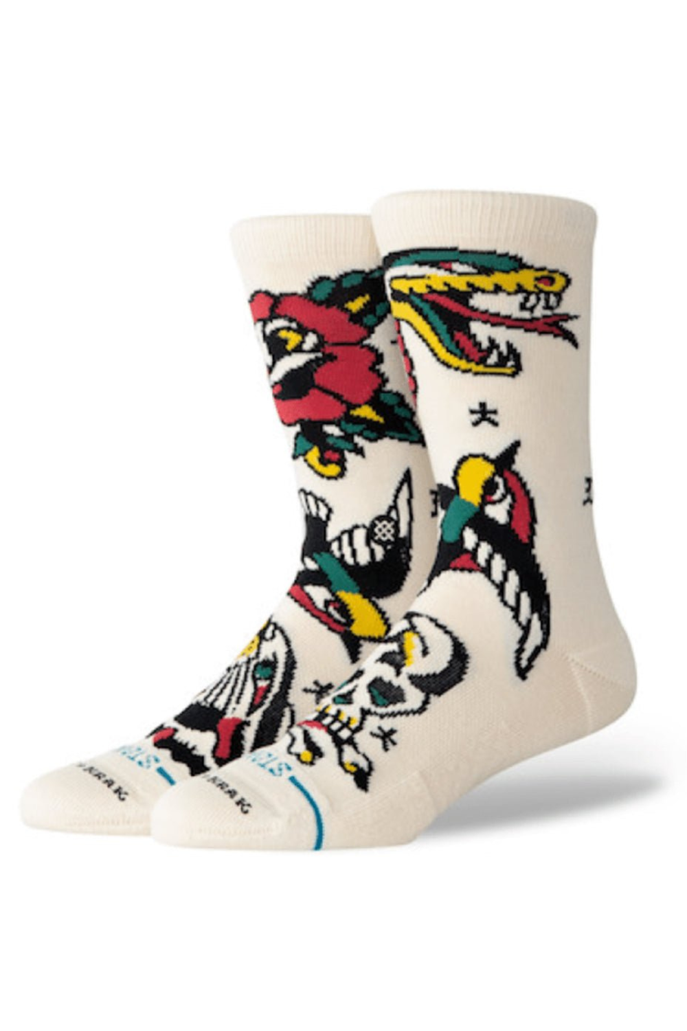 Stance Flash Crew Socks Canvas