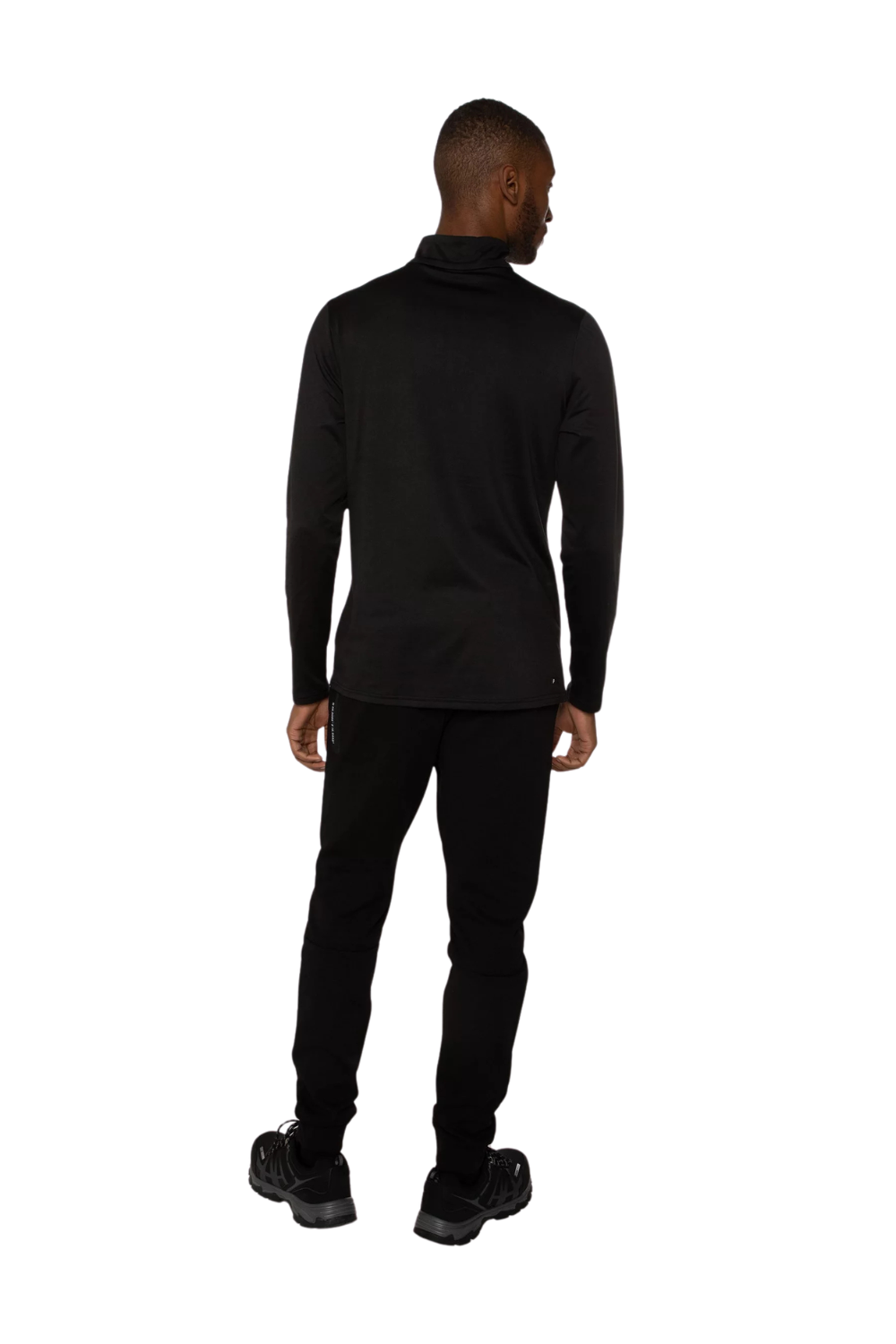 Protest Rewill Mens 1/4 Zip Mid Layer Top True Black