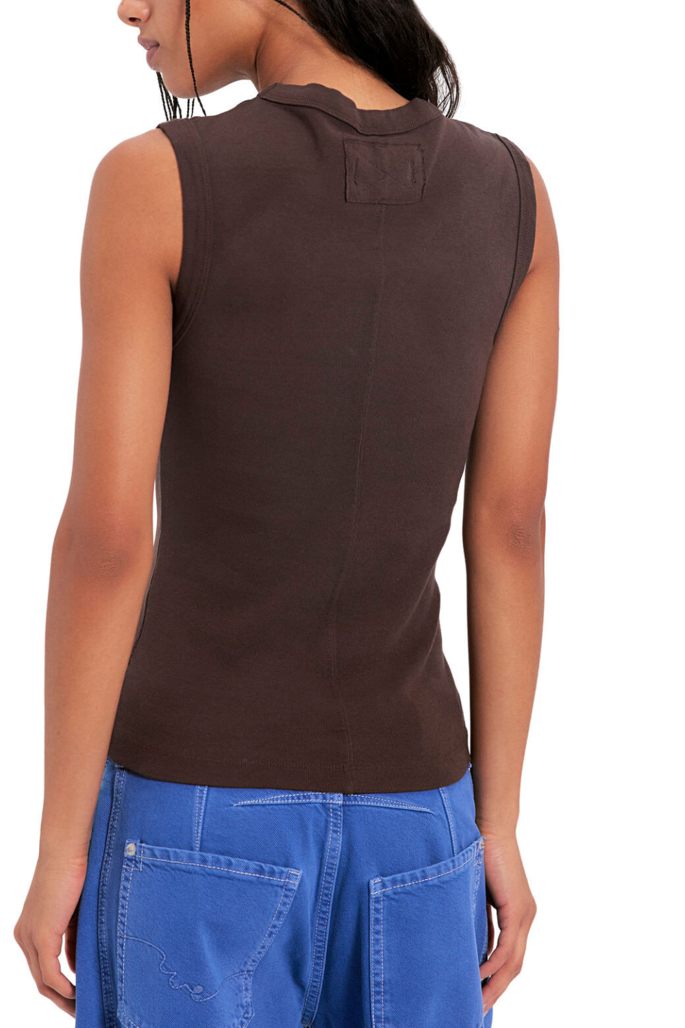 Free People Murphy Womens Tank Top Chocolatier