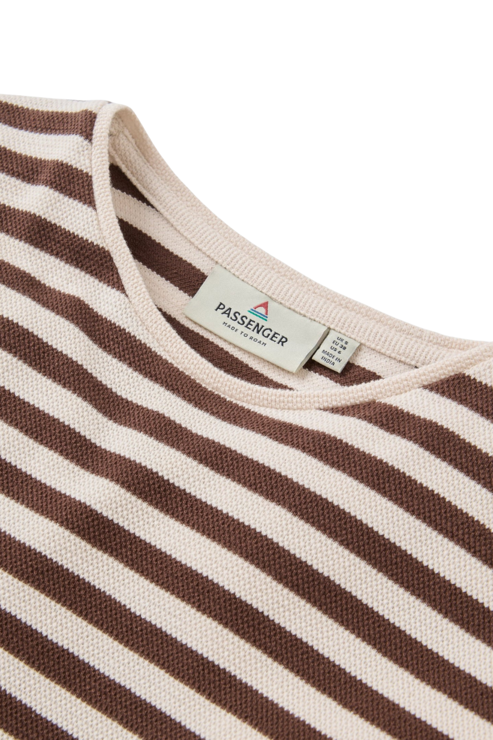 Passenger Panorama Womens Striped Long Sleeve T-Shirt Chestnut