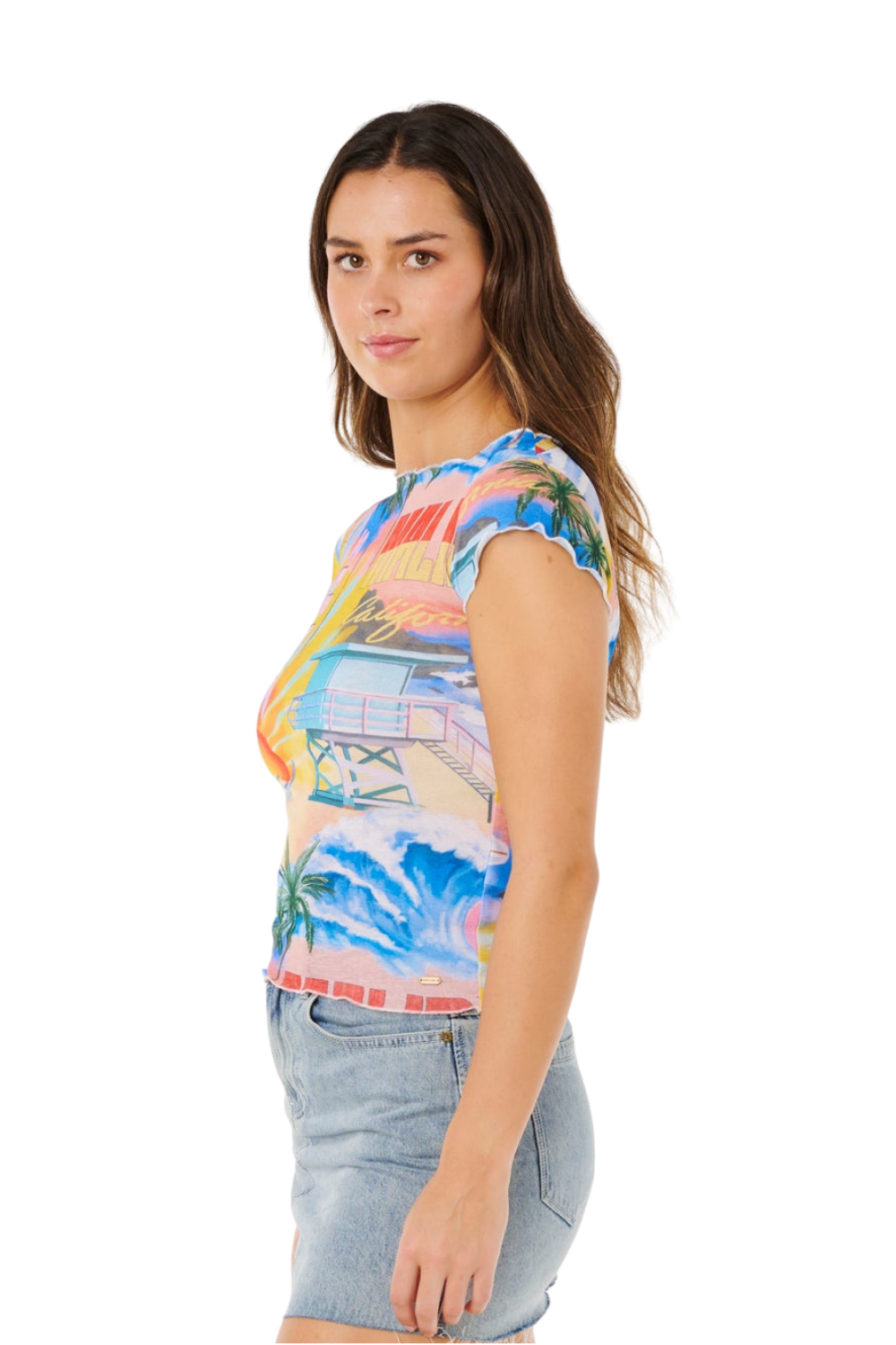 Rip Curl Hotel Malibu Womens Sheer Top Multi