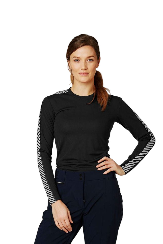 Helly Hansen Womens Lifa Crew Base Layer Black