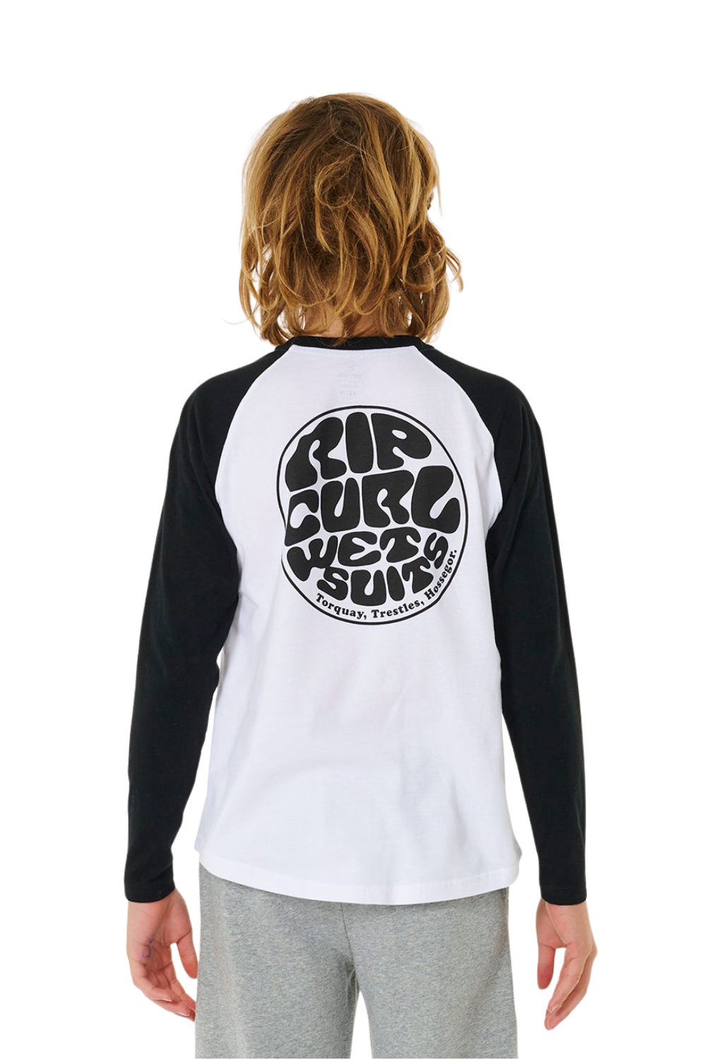 Rip Curl Wettie Icon Kids Long Sleeve T-Shirt White