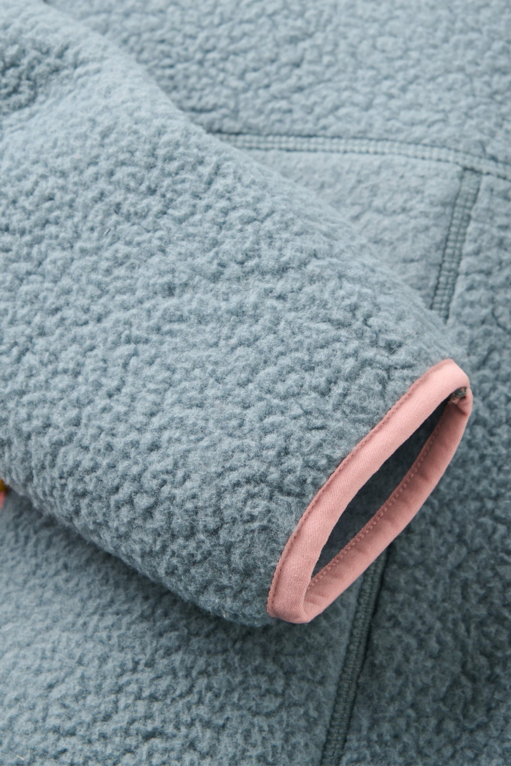 Passenger Home Womens Full Zip Sherpa Fleece Slower Rhythms Stormy Blue