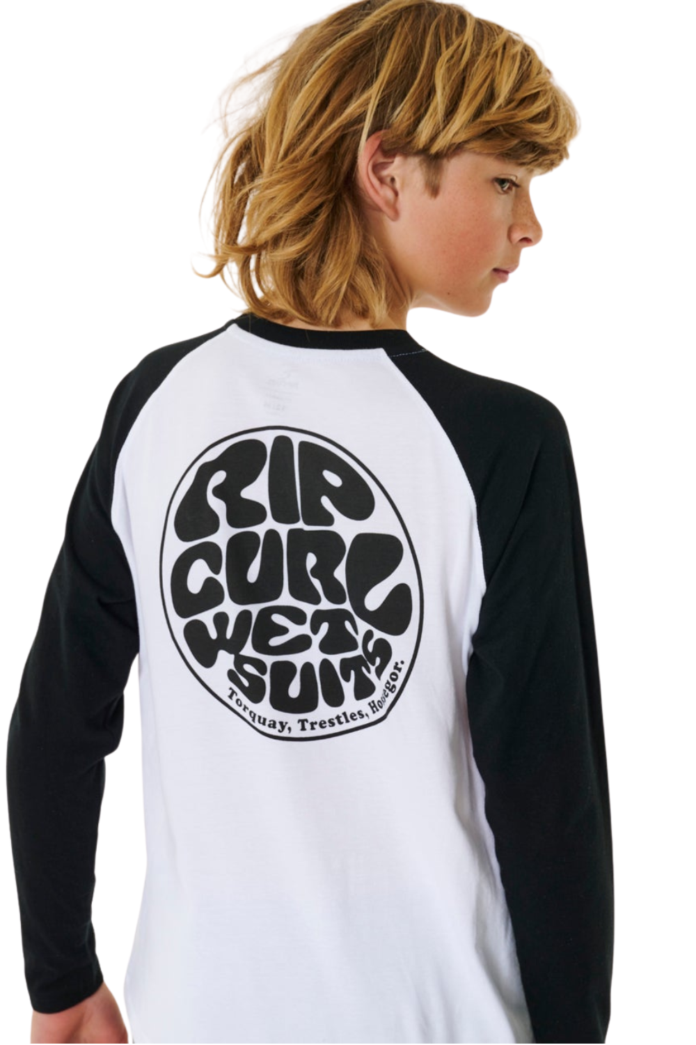 Rip Curl Wettie Icon Kids Long Sleeve T-Shirt White
