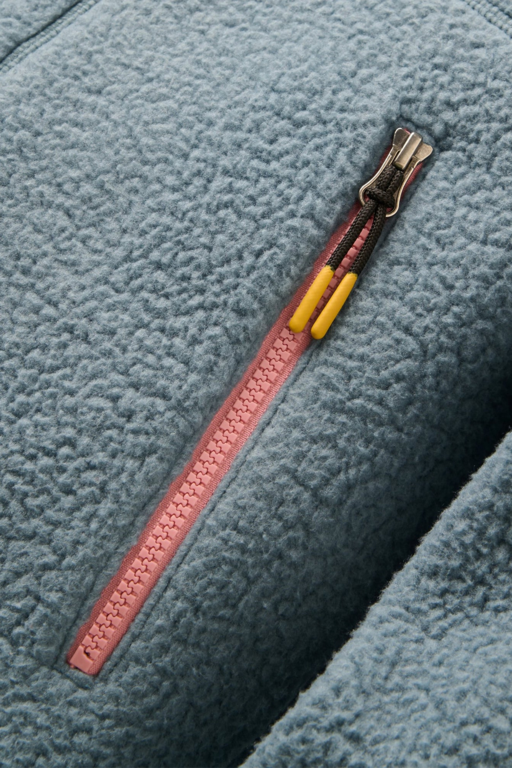 Passenger Home Womens Full Zip Sherpa Fleece Slower Rhythms Stormy Blue