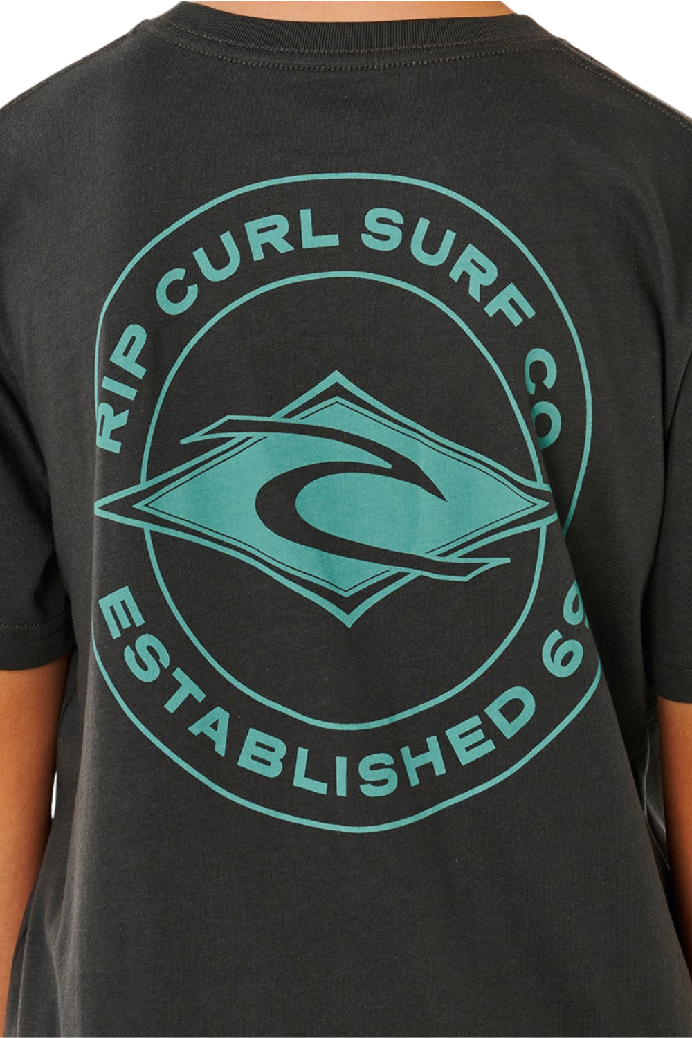 Rip Curl Stapler Boys T-Shirt Washed Black