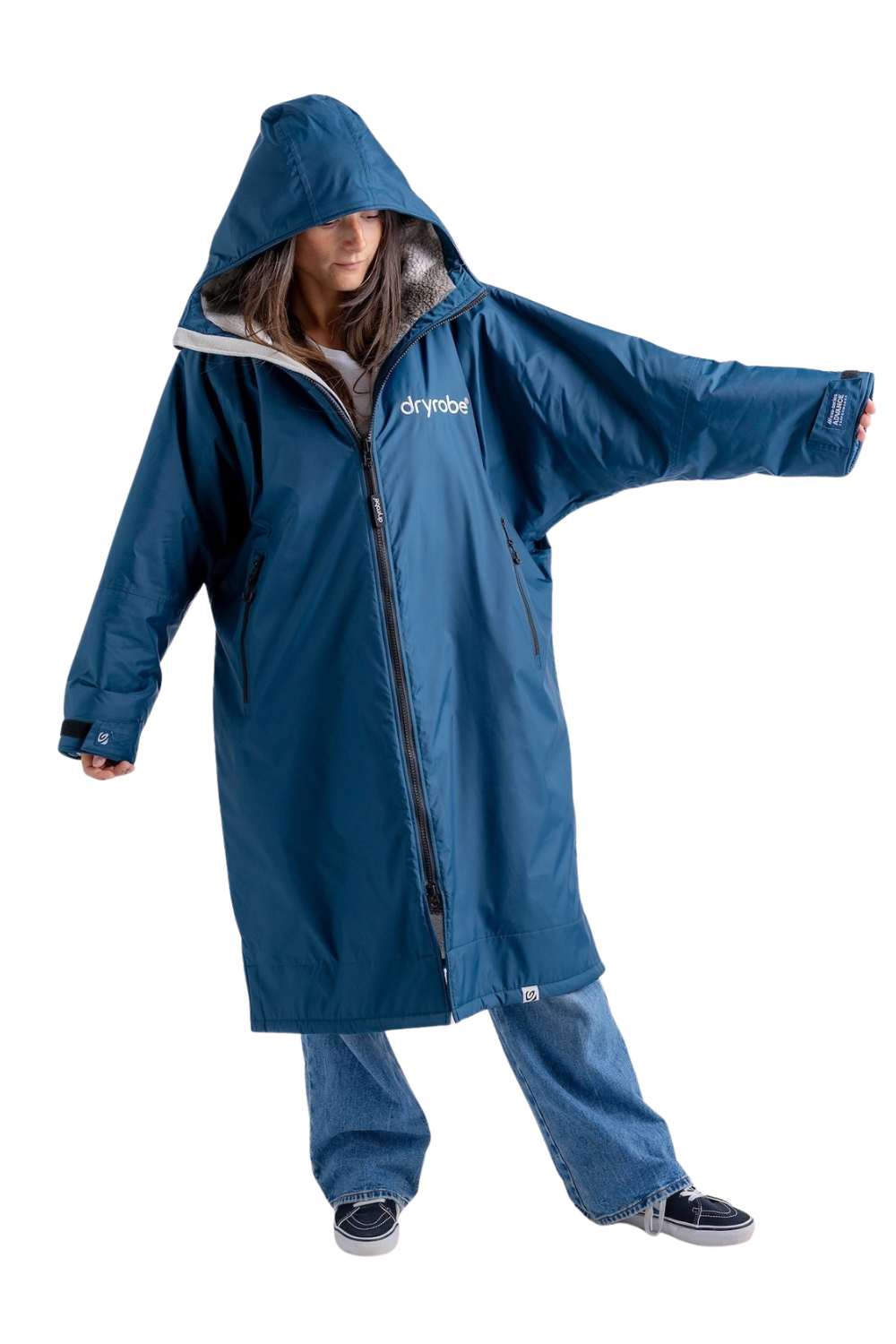Dryrobe Advance Long Sleeve Changing Robe Deep Sea Blue Sand Camo