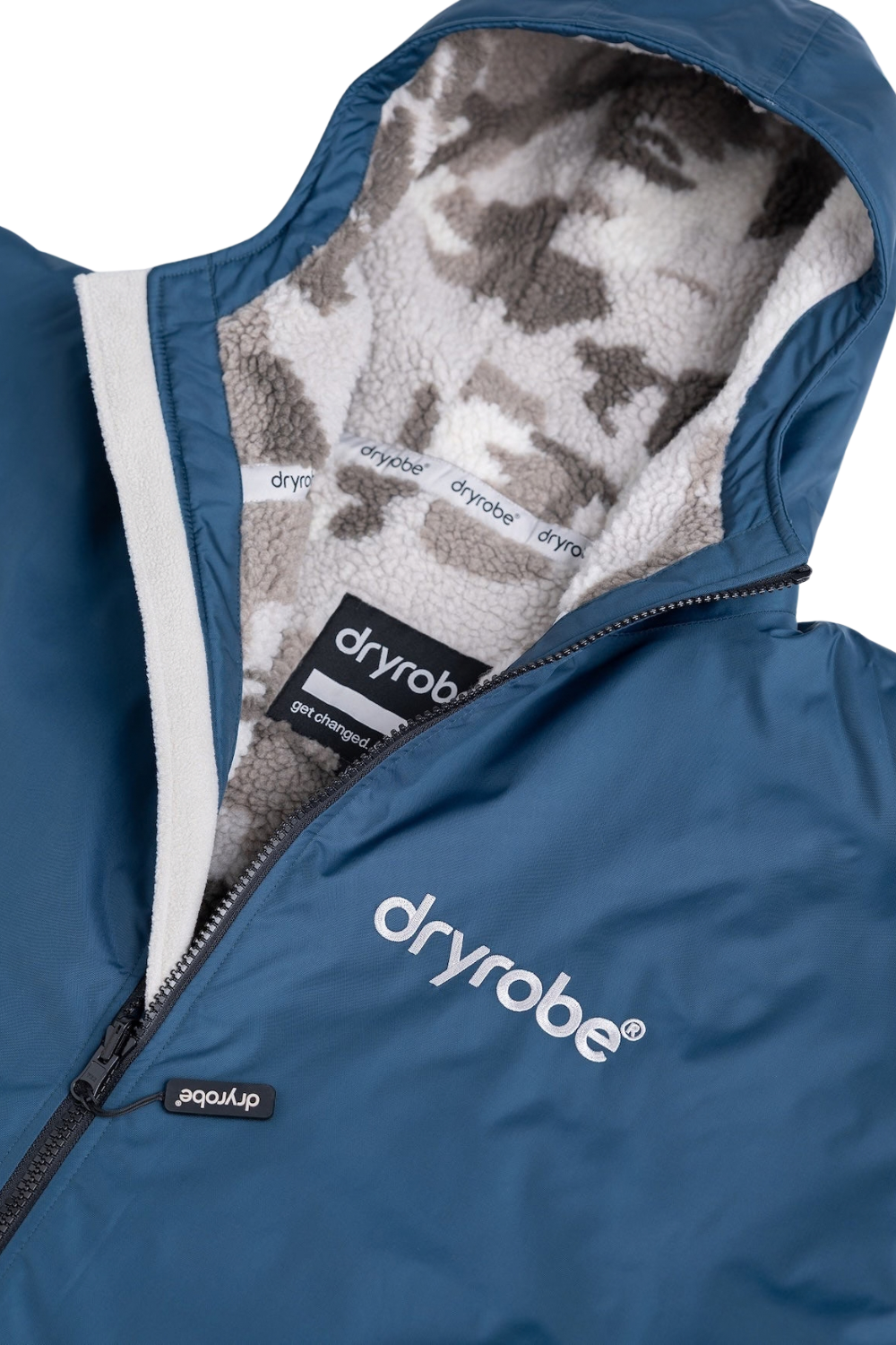 Dryrobe Advance Long Sleeve Changing Robe Deep Sea Blue Sand Camo