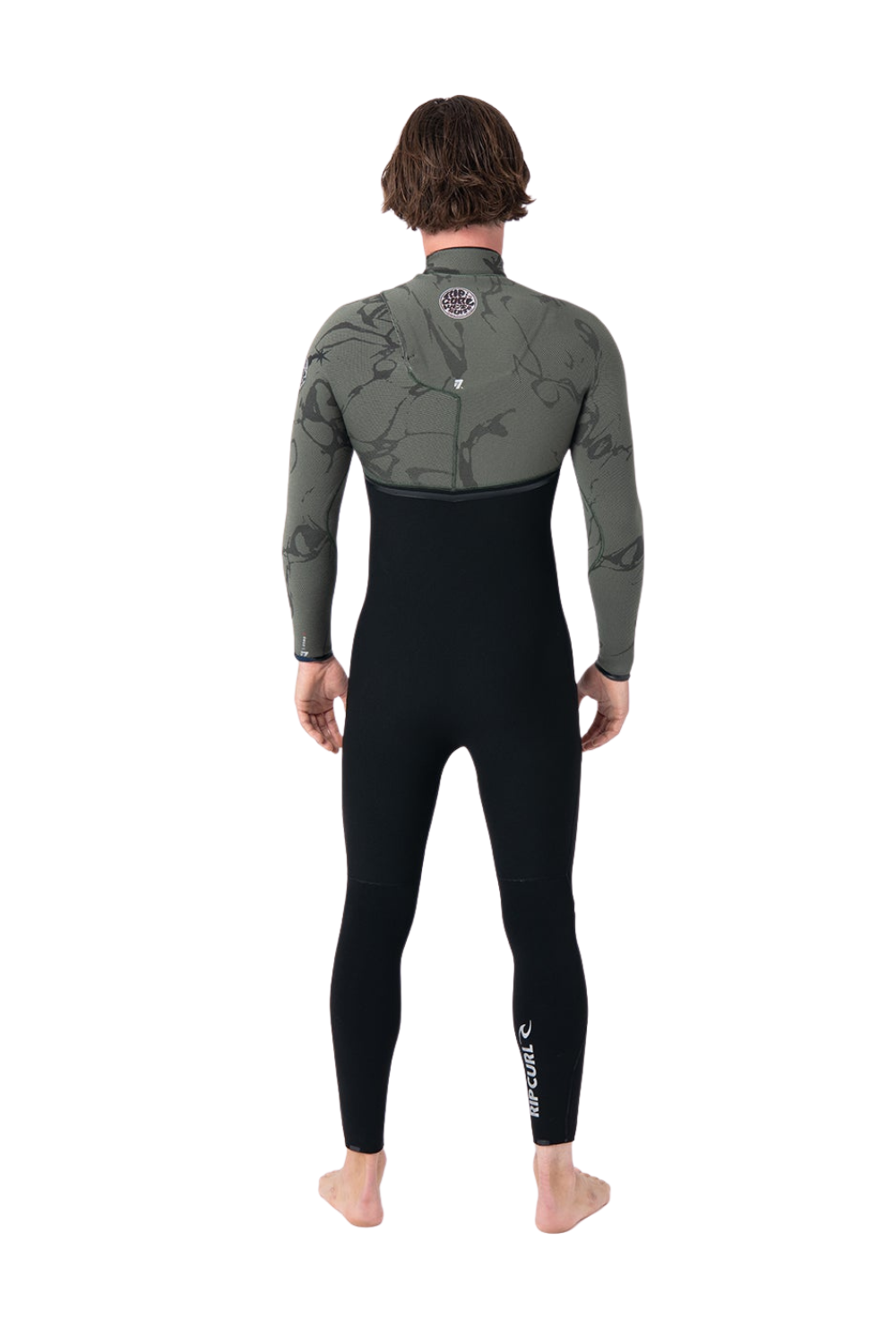 Rip Curl E-Bomb 3/2 Mens Zip Free Wetsuit Deep Cactus