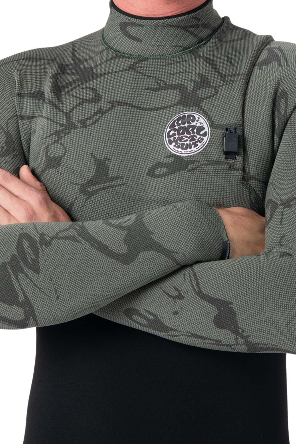 Rip Curl E-Bomb 3/2 Mens Wetsuit Zip Free Deep Cactus