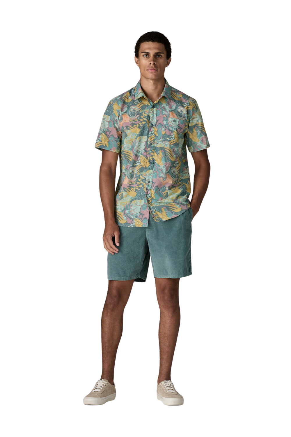 Patagonia Mens Go To Shirt Moon Tripper: Blue Sage
