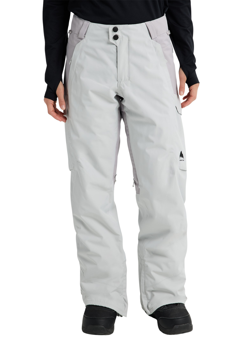 Burton Womens Reserve 2L Insulated Snow Pants Gray Cloud/Washed Lavender