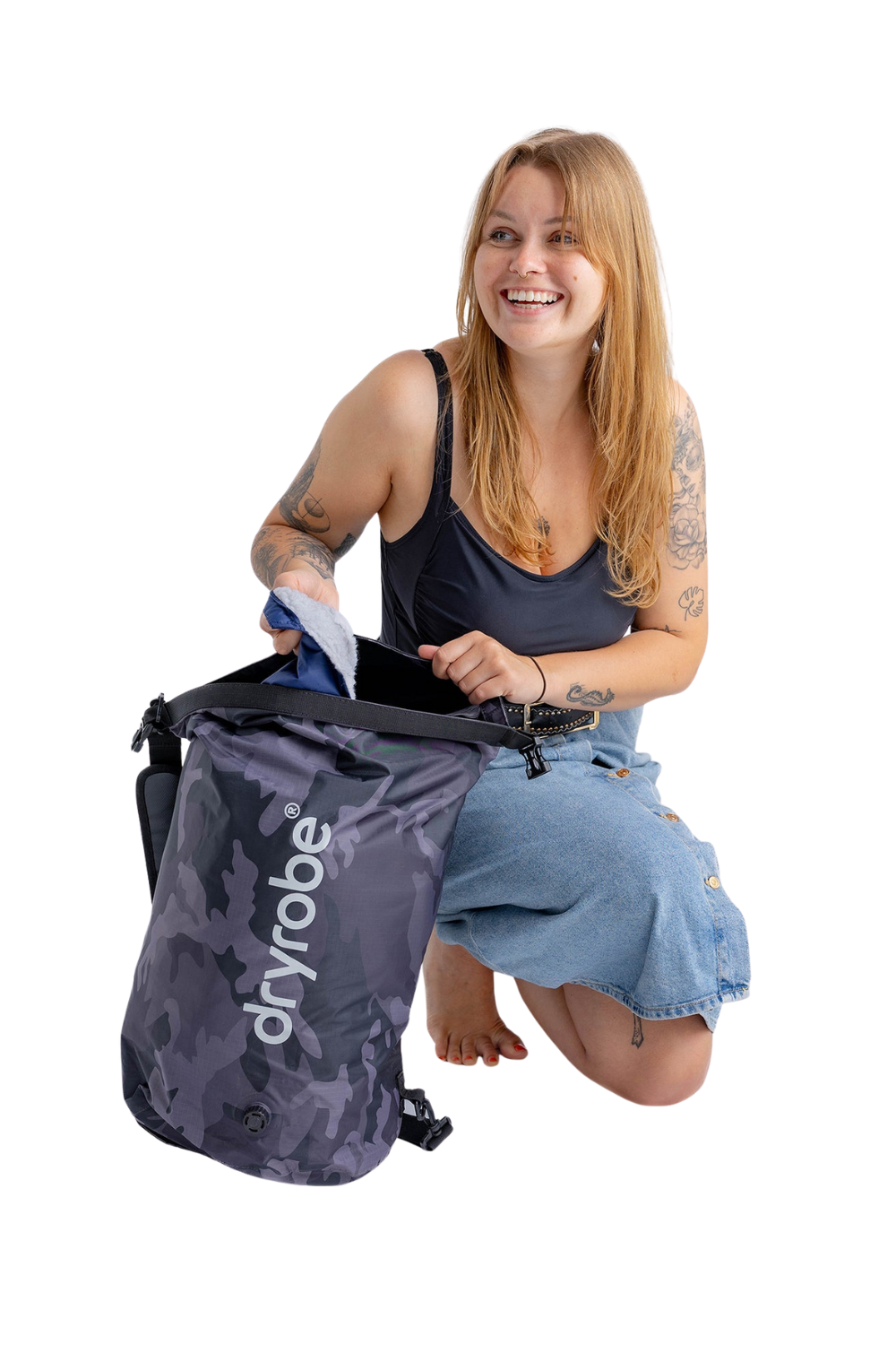 Dryrobe Dryrobe 33L Compression Bag Black Camouflage