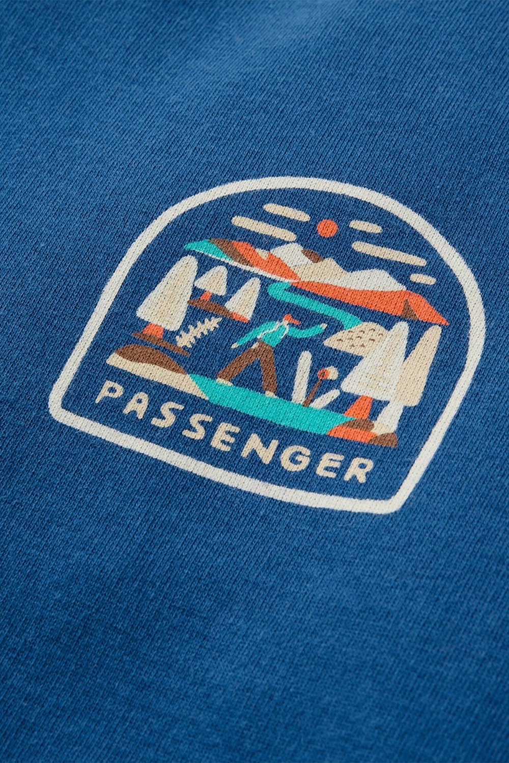 Passenger Lost Patch Womens Relaxed Fit Sweatshirt Blue Navy
