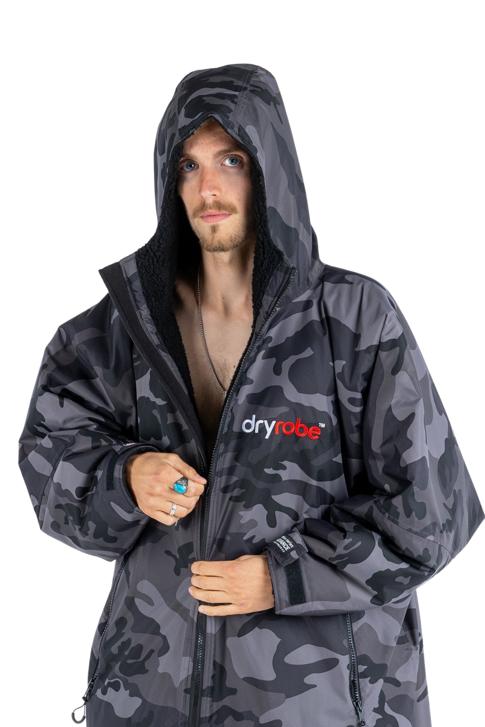 Dryrobe Advance Long Sleeve Changing Robe Black Camo/Black