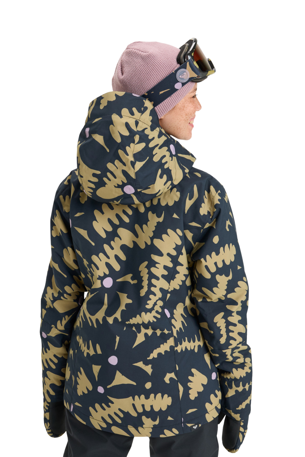 Roxy Womens Jetty Technical Snow Jacket Fennel Seed Big Flower