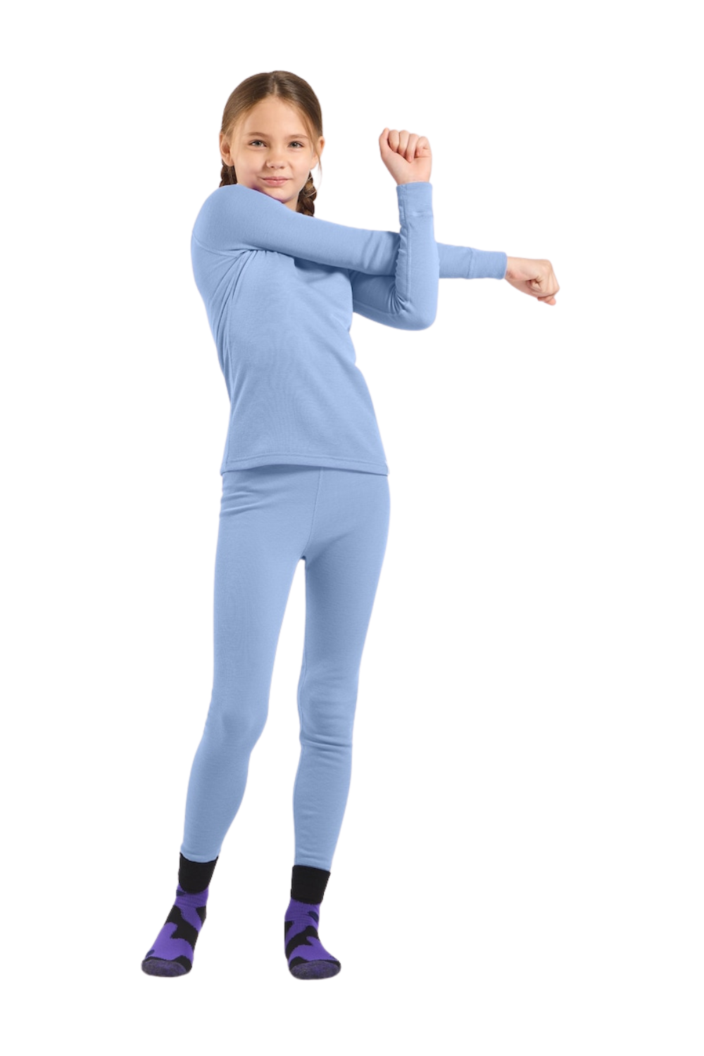 Odlo Active Warm Kids Base Layer Top Blue Heron