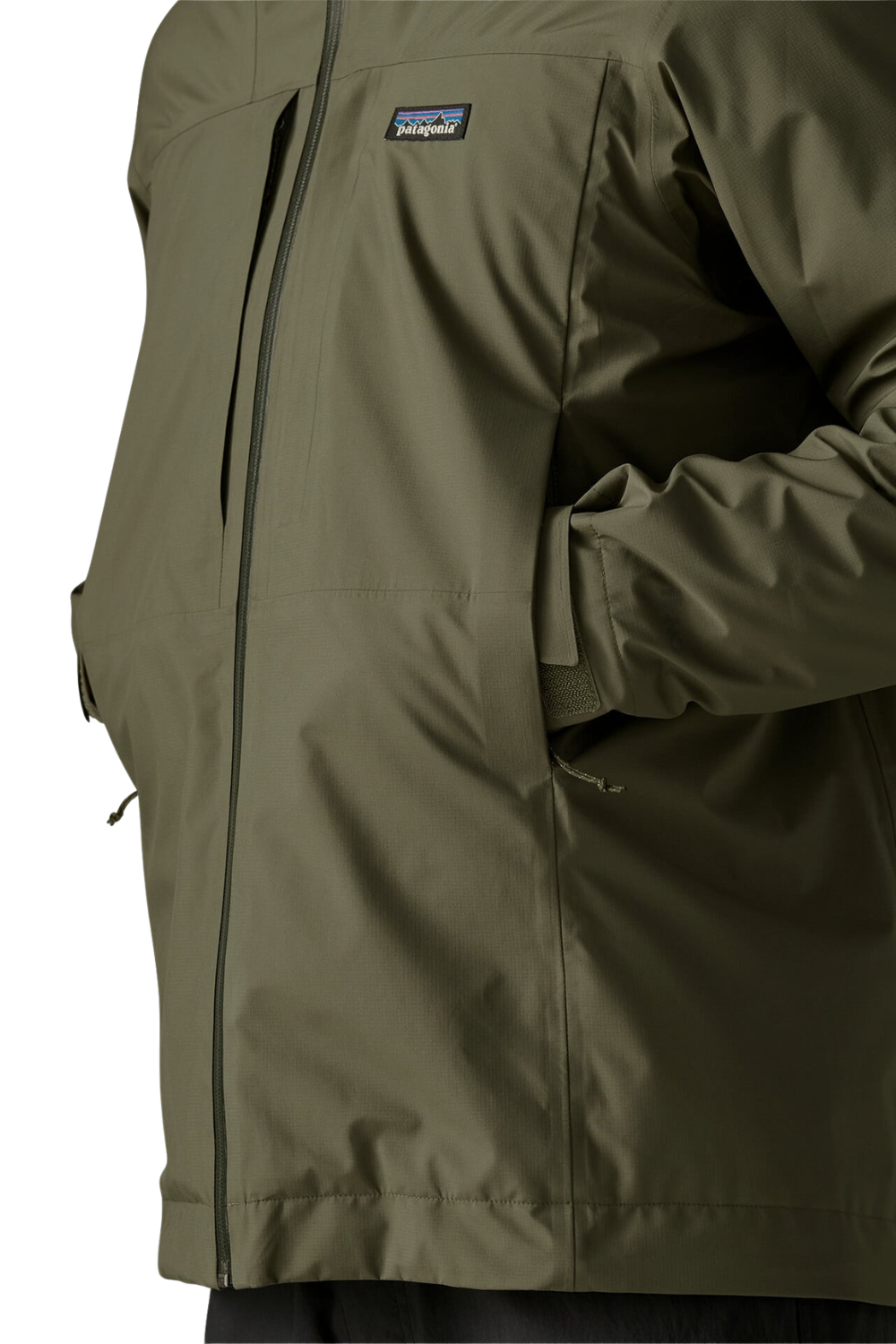 Patagonia Insulated Boulder Fork Mens Rain Jacket Basin Green