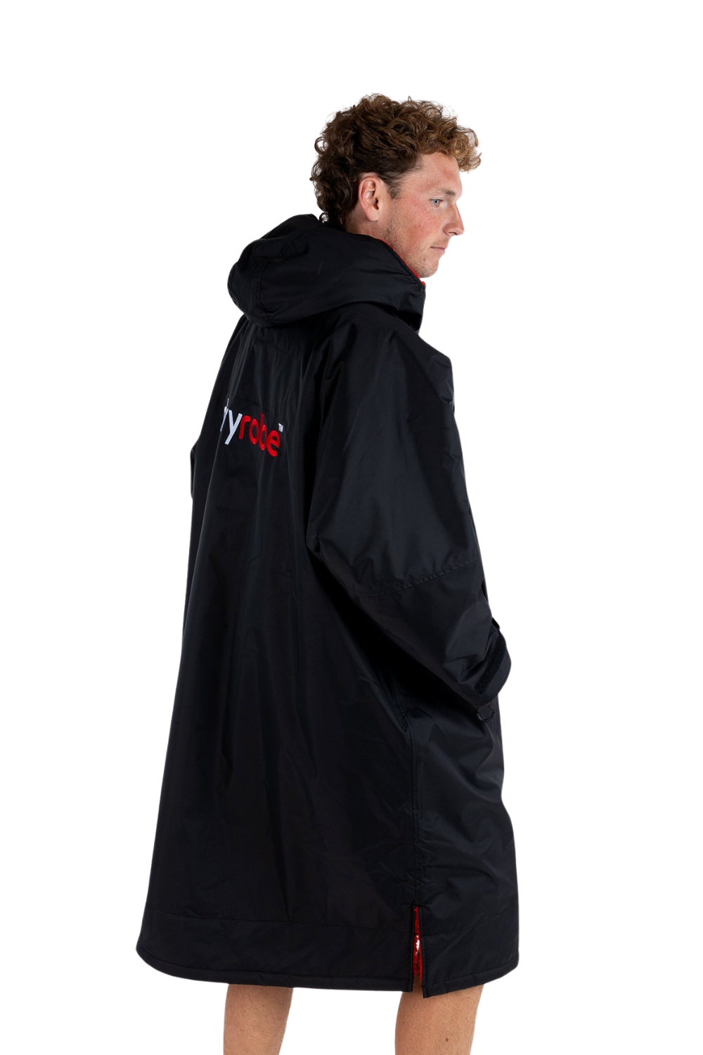 Dryrobe Adults Advance Long Sleeve Changing Robe Black/Red