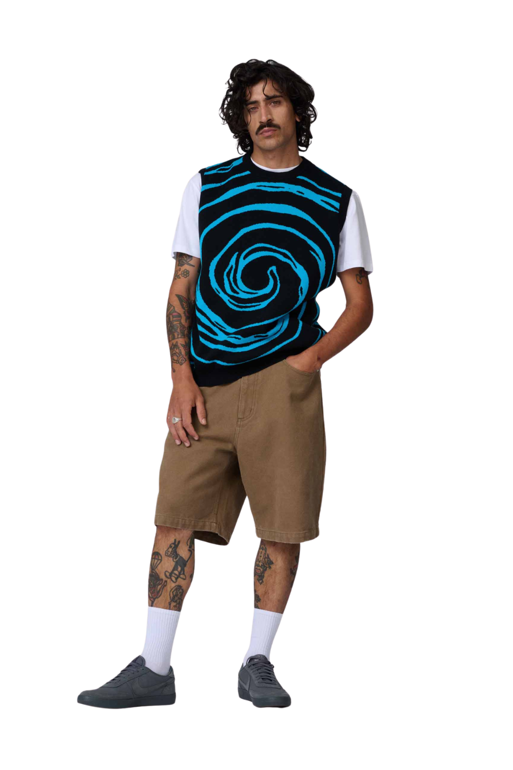 Santa Cruz Mens Big Shorts Taupe