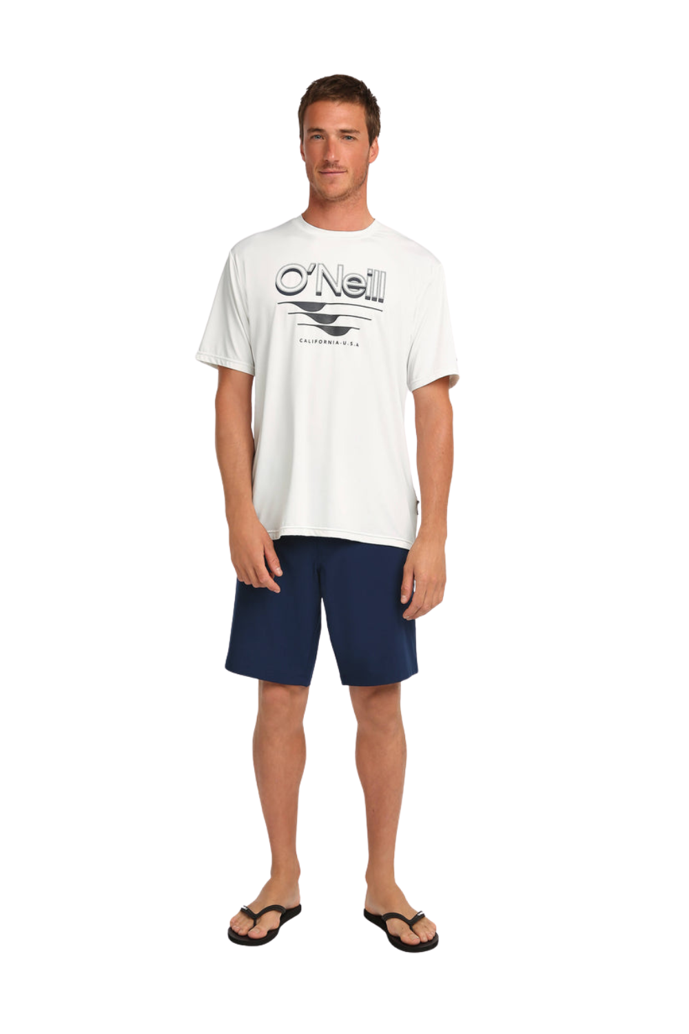 O'Neill Hybrid Upf Polygiene Mens Graphic T-Shirt Snow White