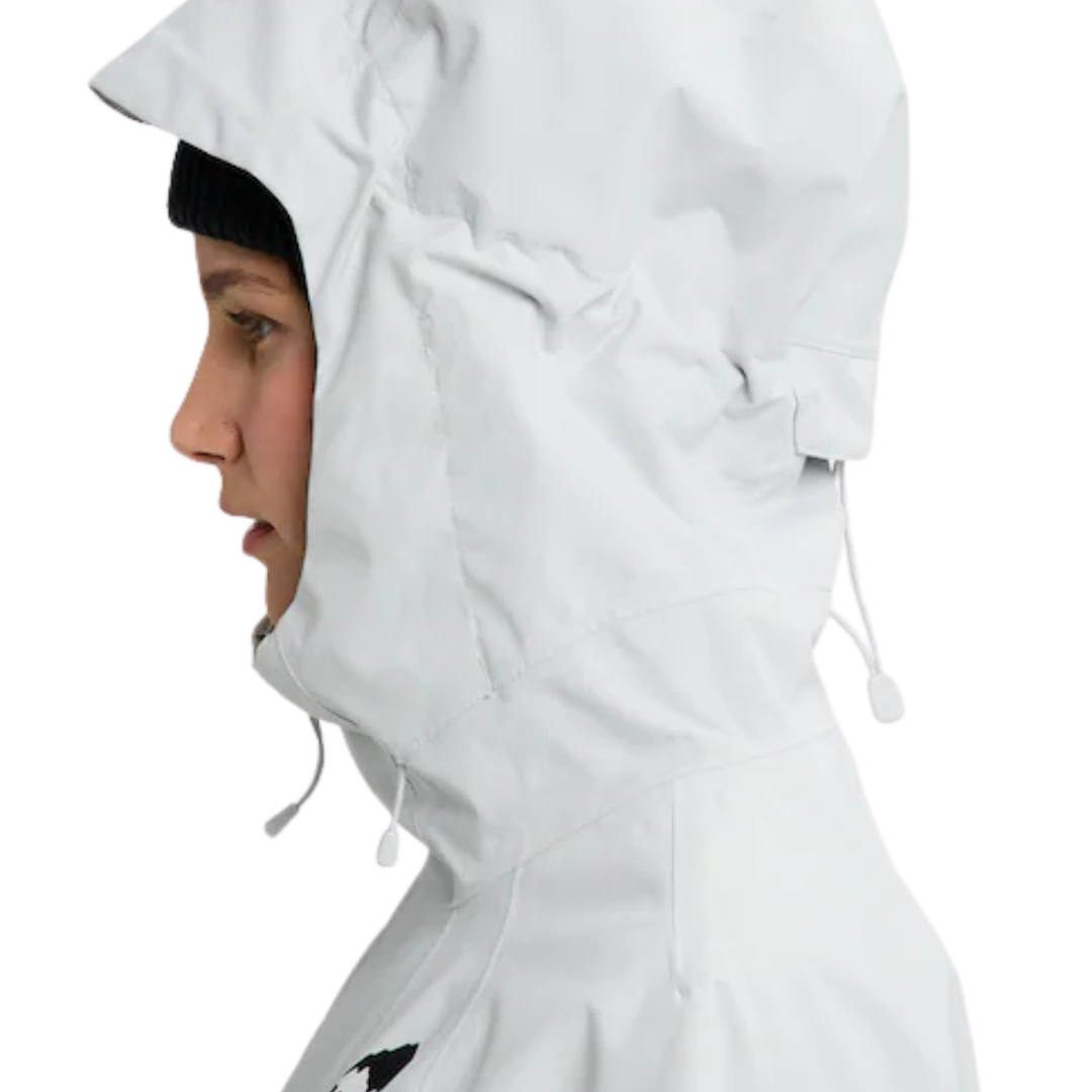 Burton Womens Reserve 2L Relaxed Snow Anorak Gray Cloud