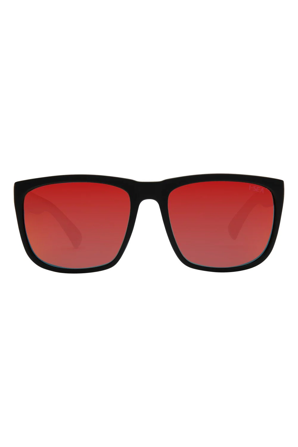 I-Sea Wyatt Sunglasses Black/Red Mirror Polarized