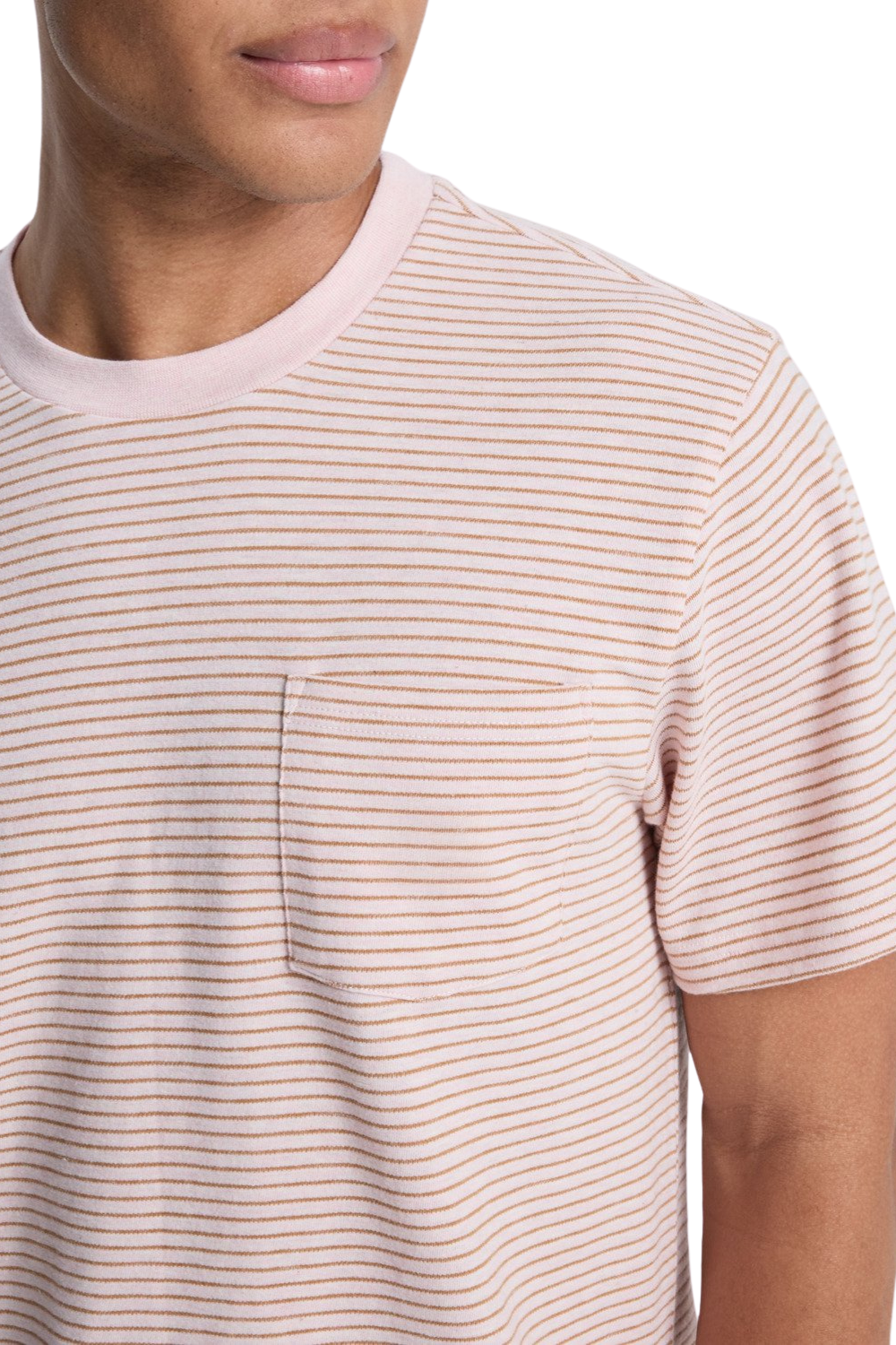 Quiksilver Lopaz Striped Pocket Mens T-Shirt Rose Water Lopaz Stripes