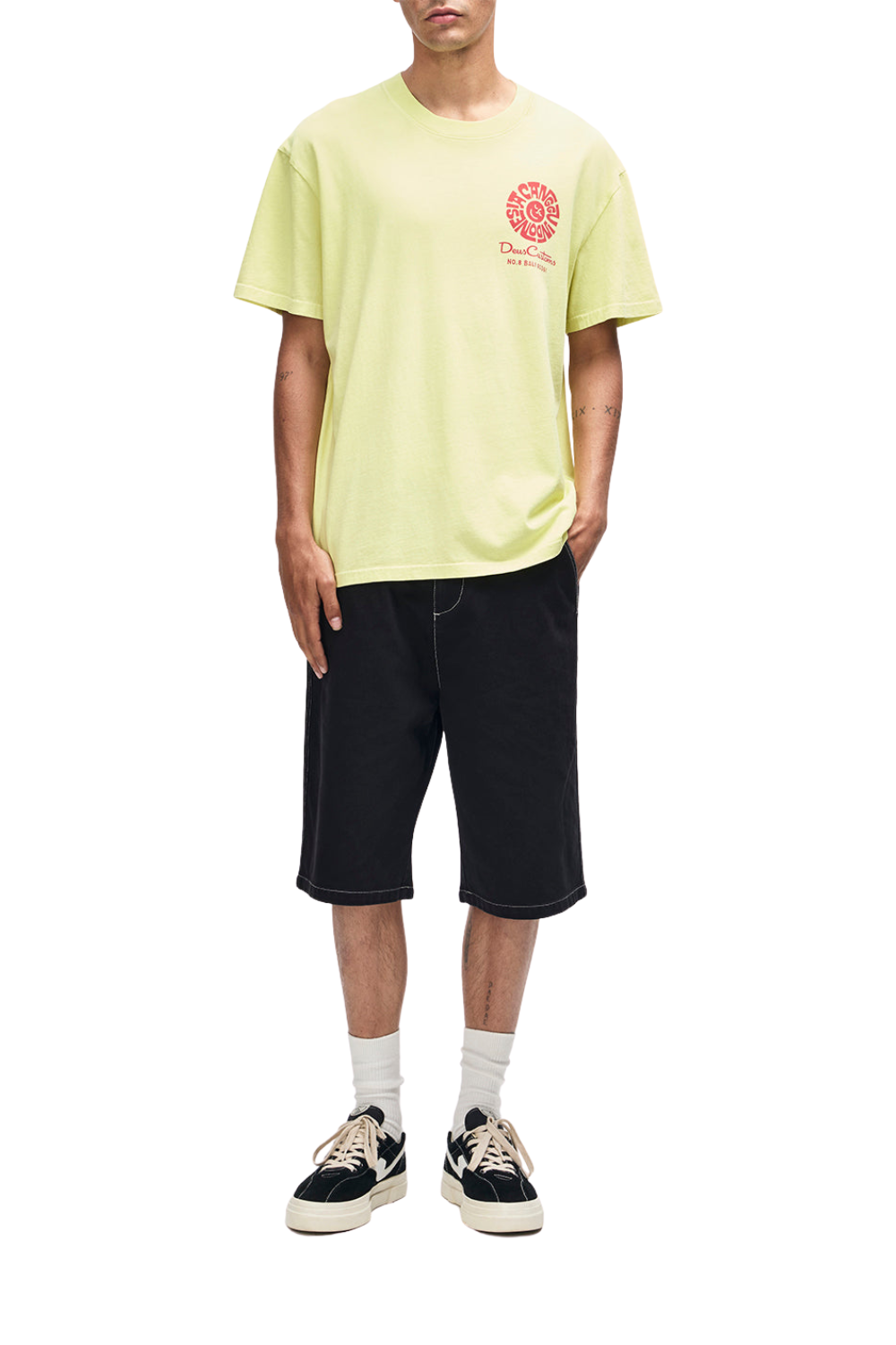 Deus Canggu Address Mens T-Shirt Canary Yellow