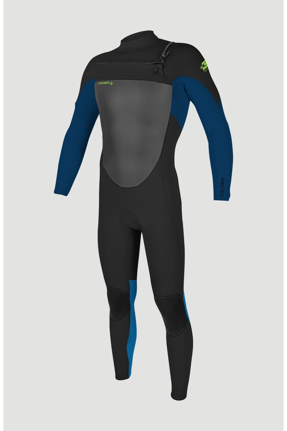 O'Neill Youth Epic 4/3 Wetsuit With Chest Zip - Full Black Deepsea Baliblue