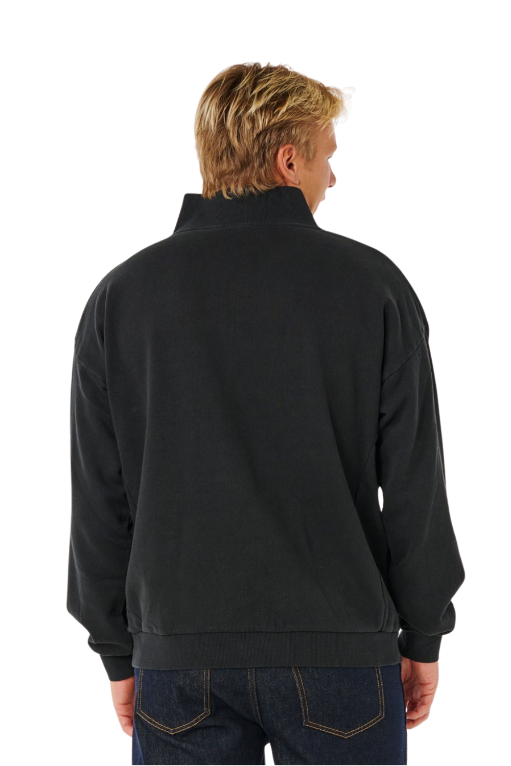 Rip Curl Premium Surf Mens 1/4 Zip Crew Black