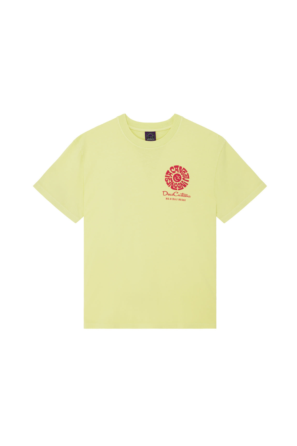 Deus Canggu Address Mens T-Shirt Canary Yellow