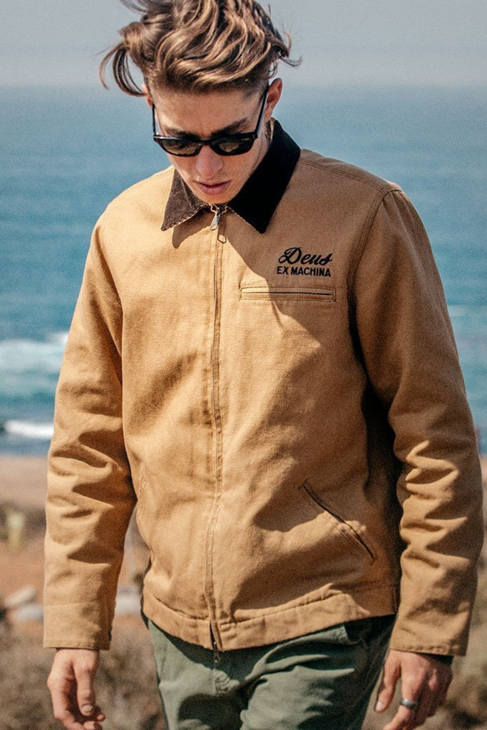 Deus Address Mens Workwear Jacket Dijon Tan