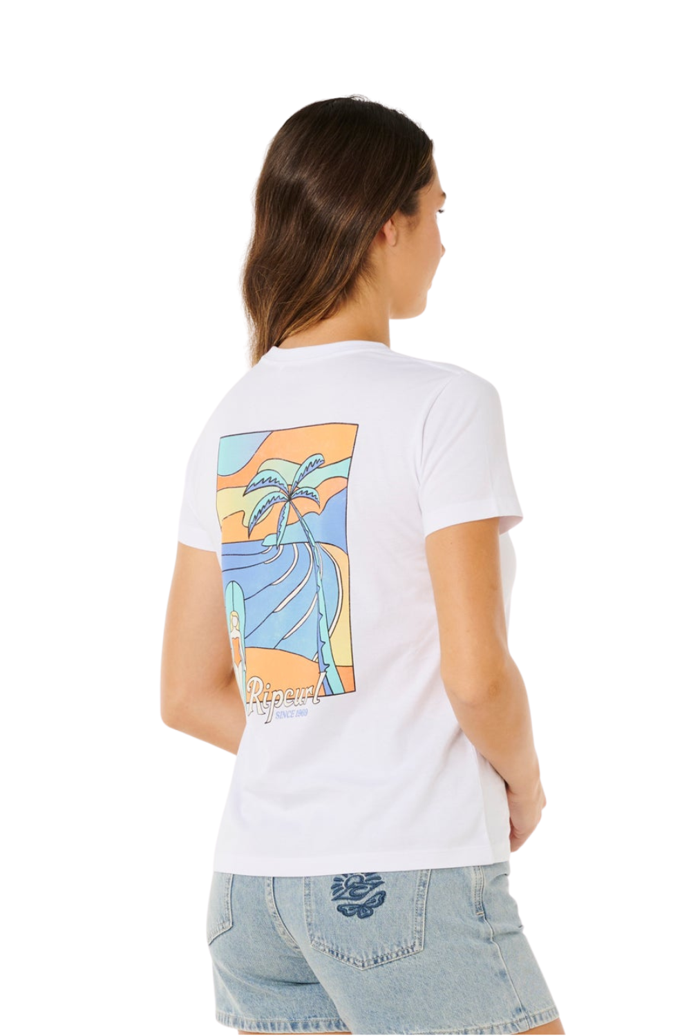 Rip Curl Tide Line Womens Standard T-Shirt Optic White